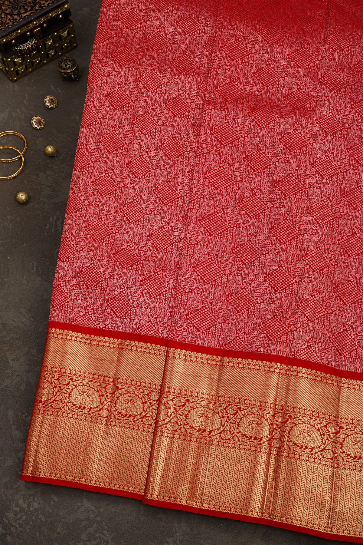 Kancheepuram Silk Red Saree
