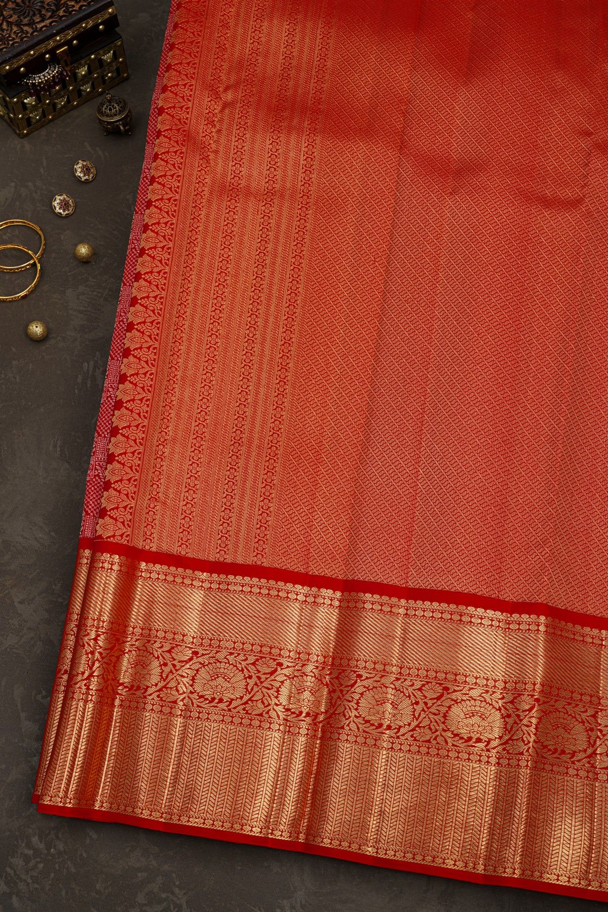 Kancheepuram Silk Red Saree