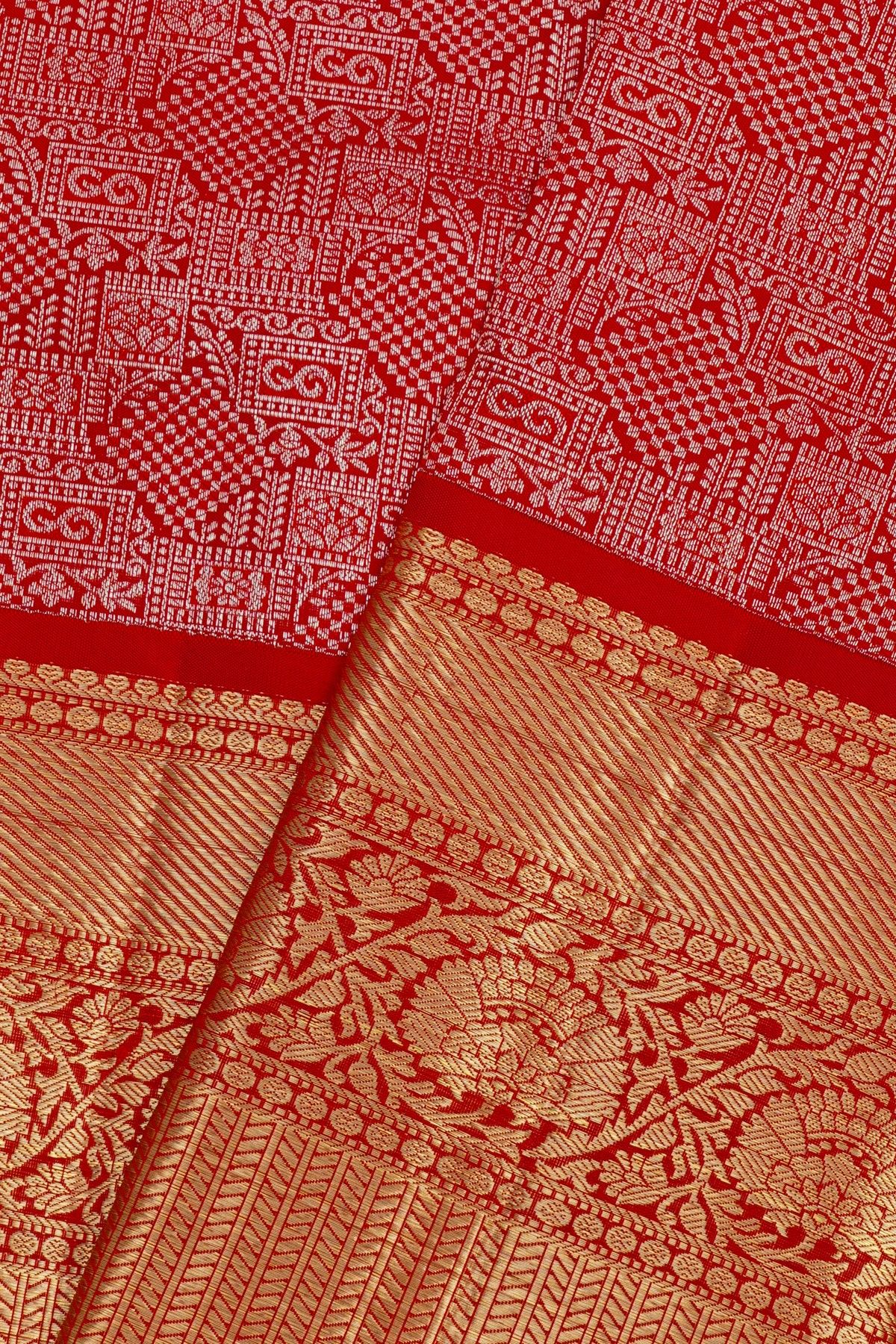 Kancheepuram Silk Red Saree
