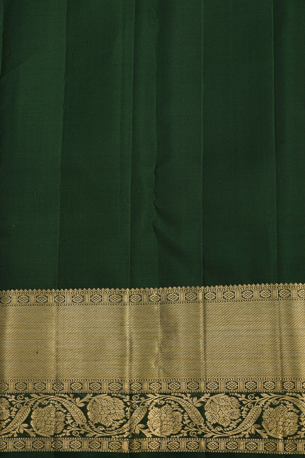 Kancheepuram Silk Bottle Green Saree