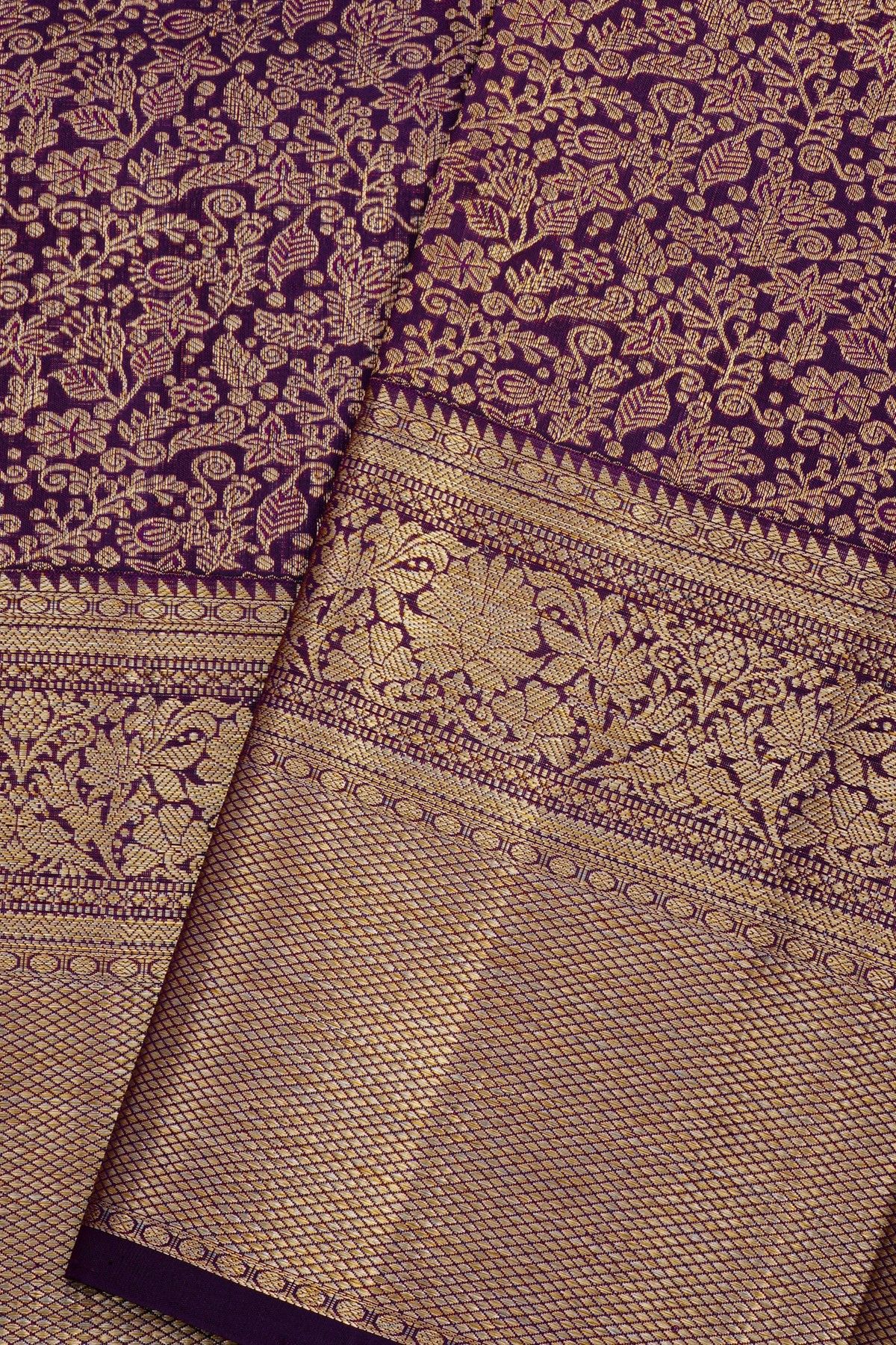 Kancheepuram Silk Purple Saree