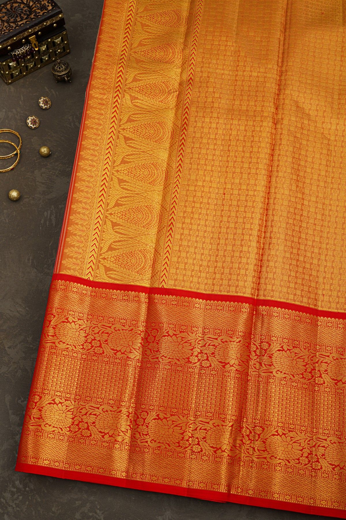 Kancheepuram Tissue Dual Colour Saree