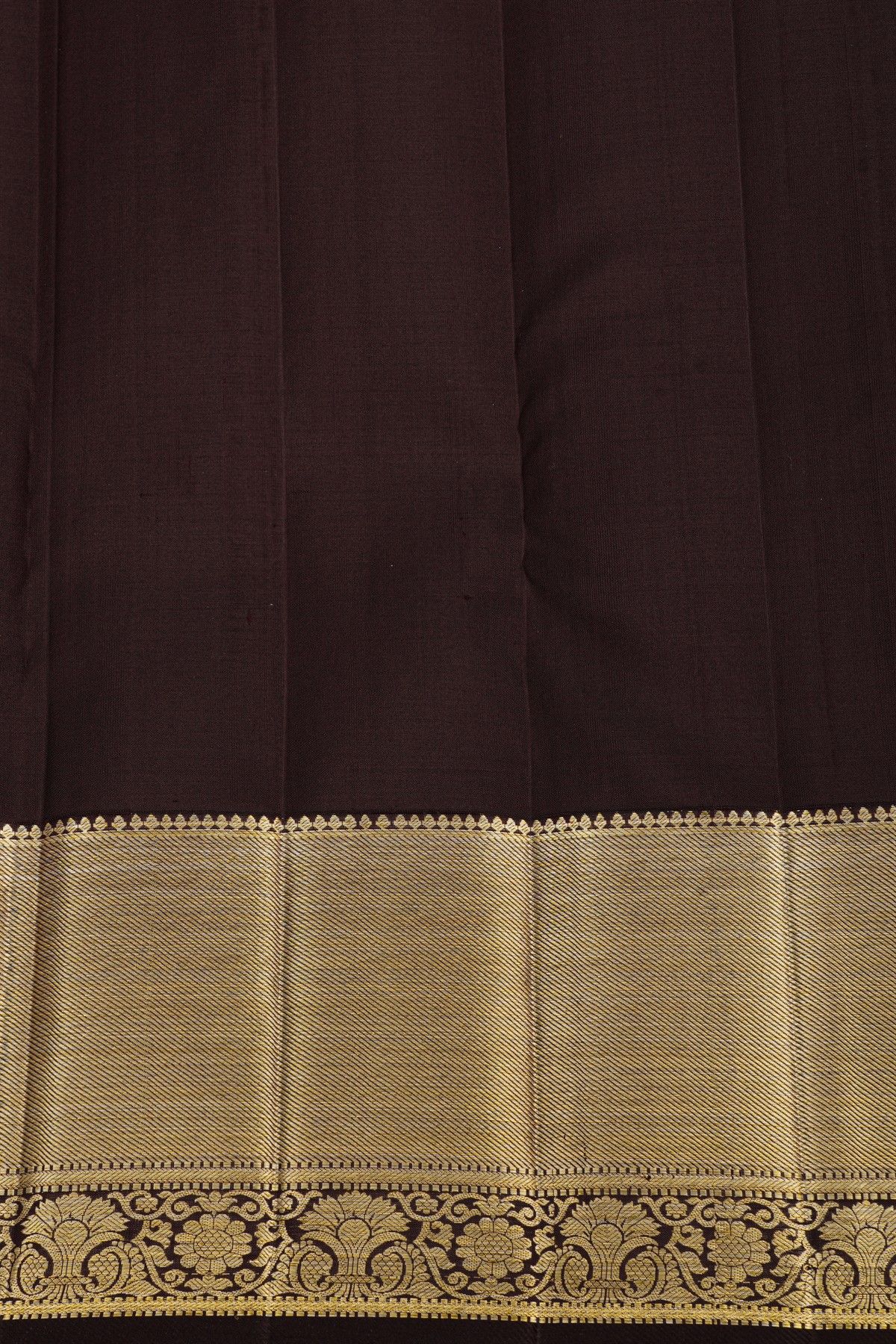 Kancheepuram Silk Dark Brown Saree