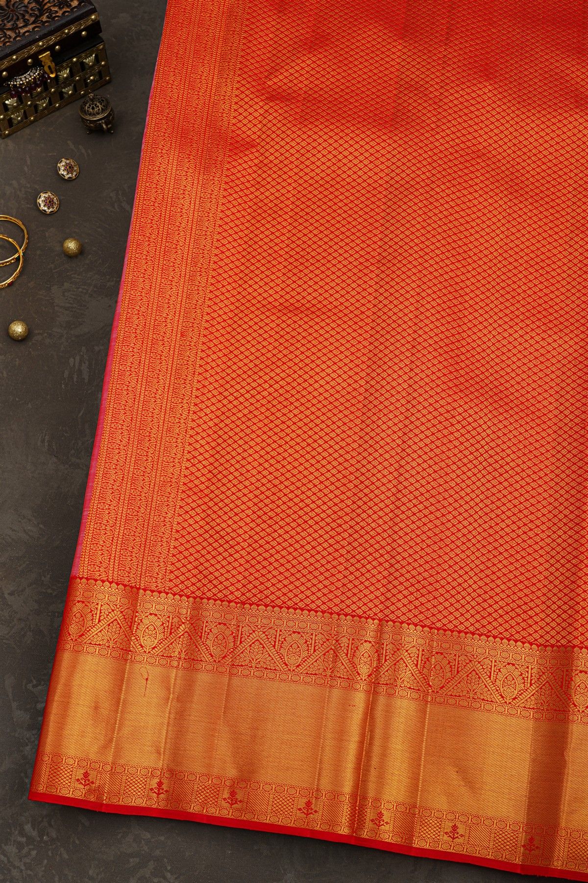 Kancheepuram Silk Off White Saree