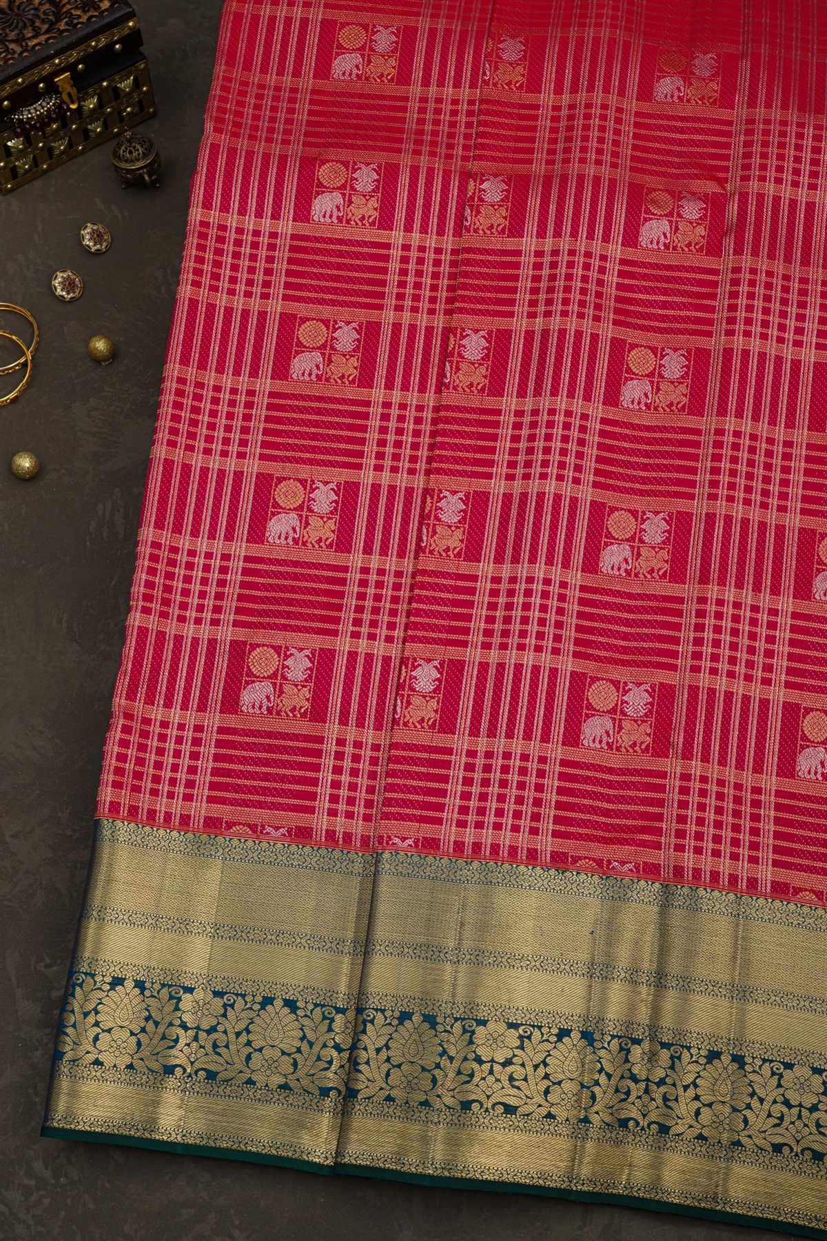 Kancheepuram Silk Pink Saree