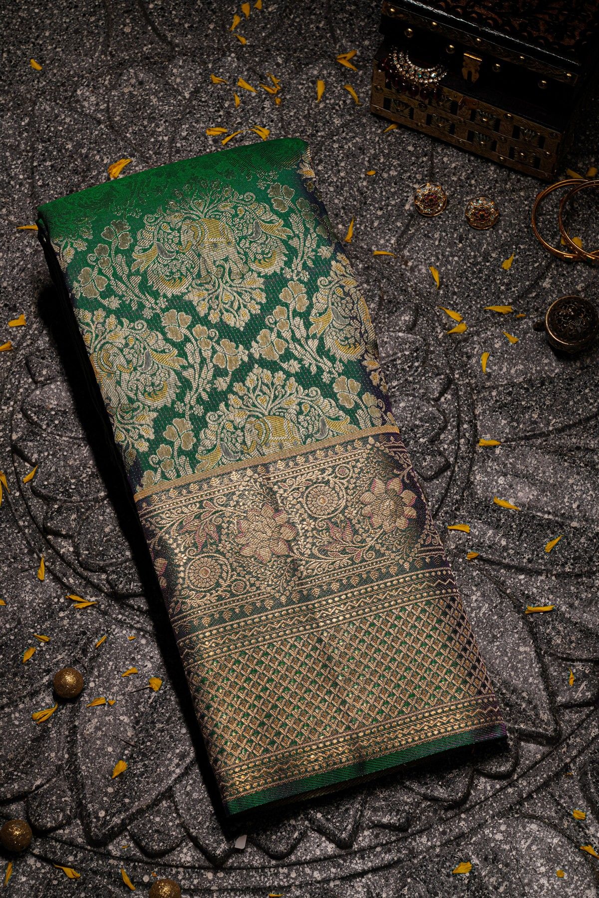 Kancheepuram Silk Green Saree
