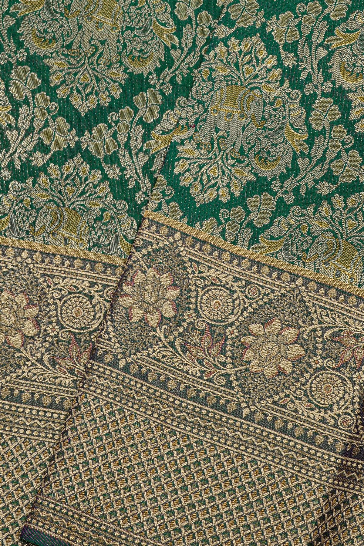 Kancheepuram Silk Green Saree