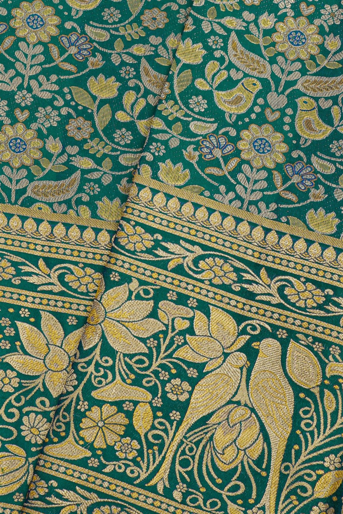 Kancheepuram Silk Peacock Blue Saree