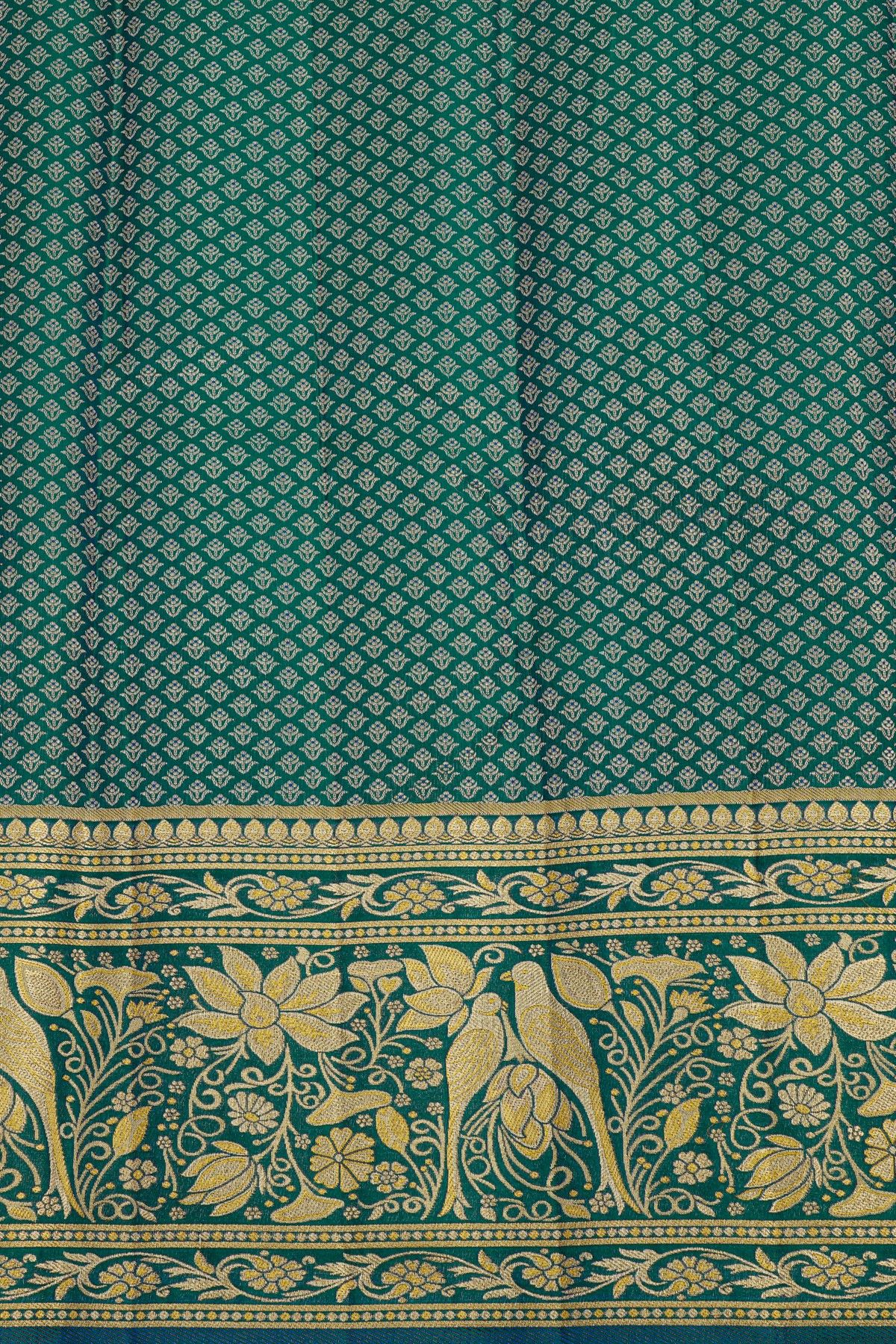 Kancheepuram Silk Peacock Blue Saree