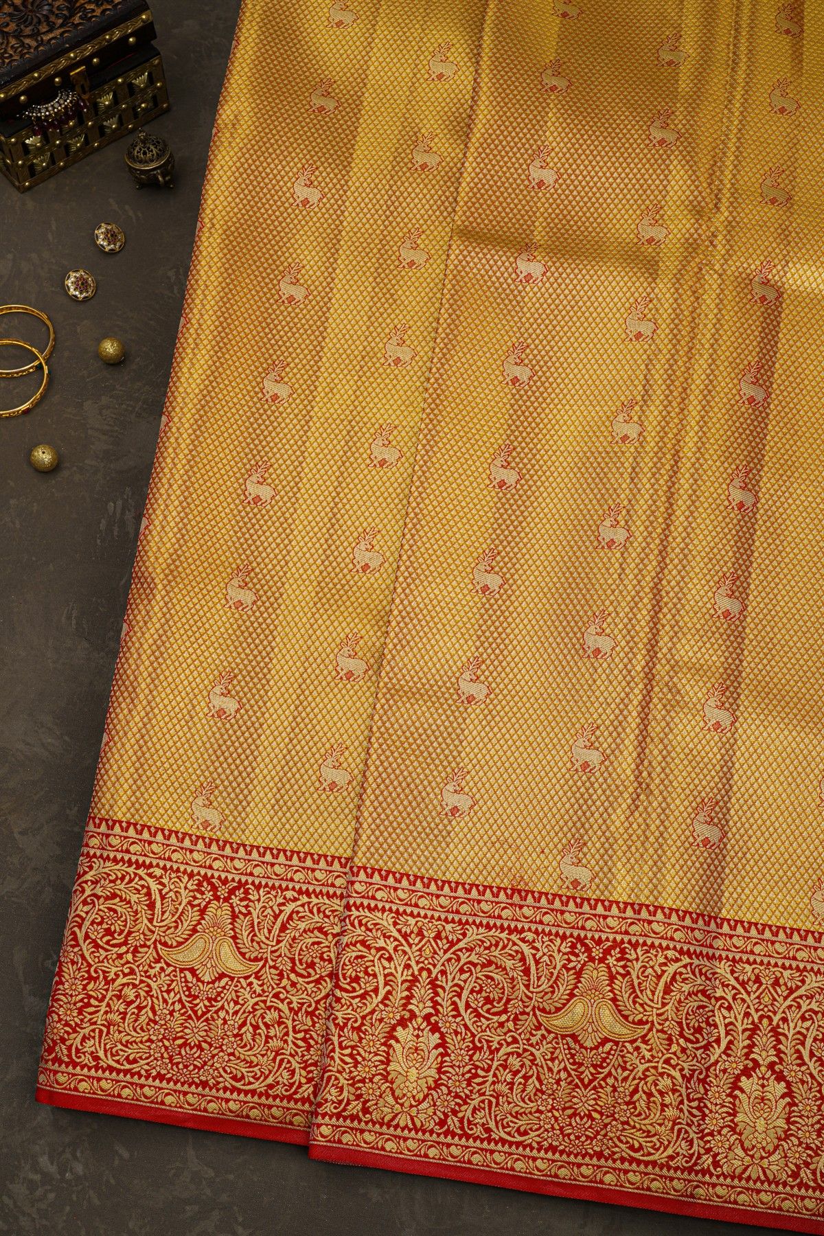 Kancheepuram Tissue Dual Colour Saree