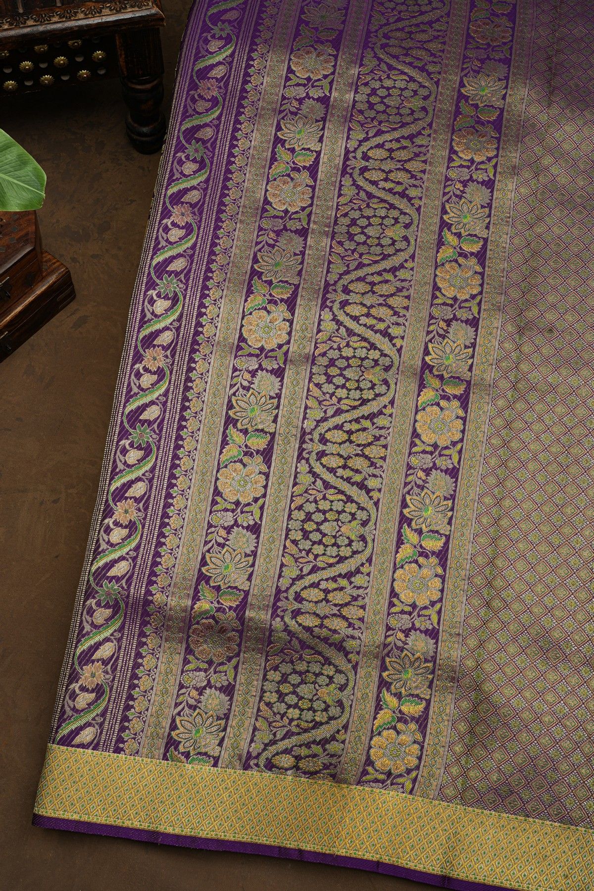 Kancheepuram Silk Navy Blue Saree