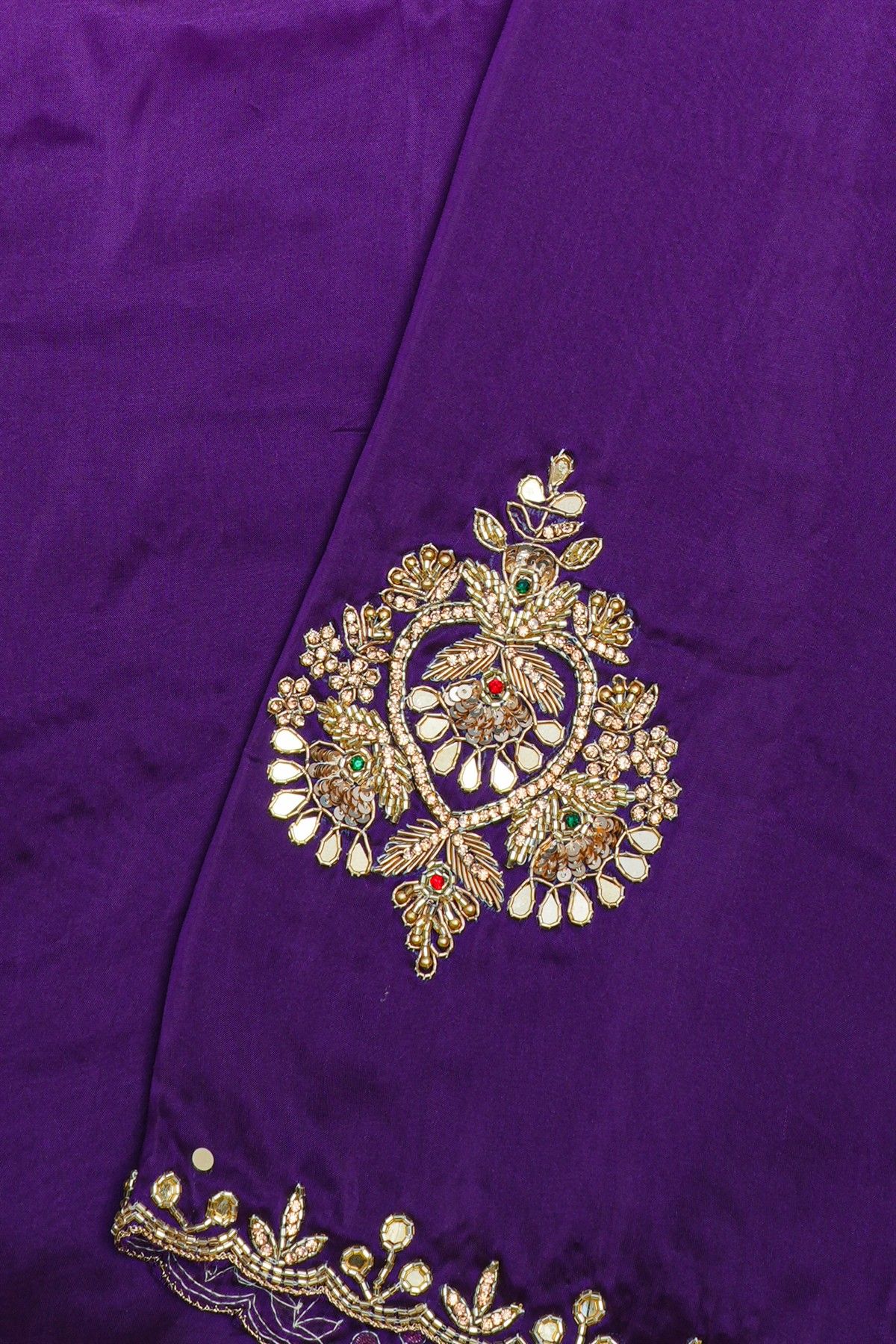 Designer Satin Multi-Colour Saree