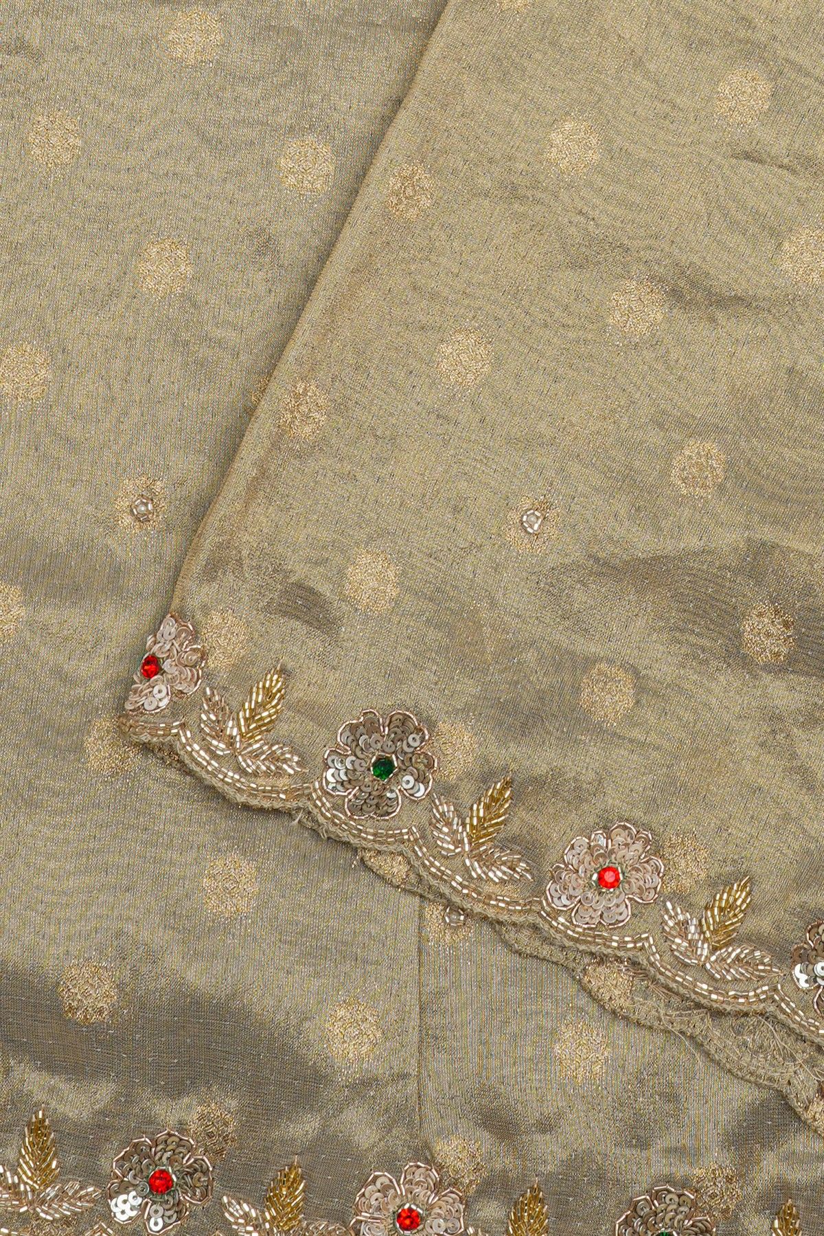 Designer Organza Grey Saree