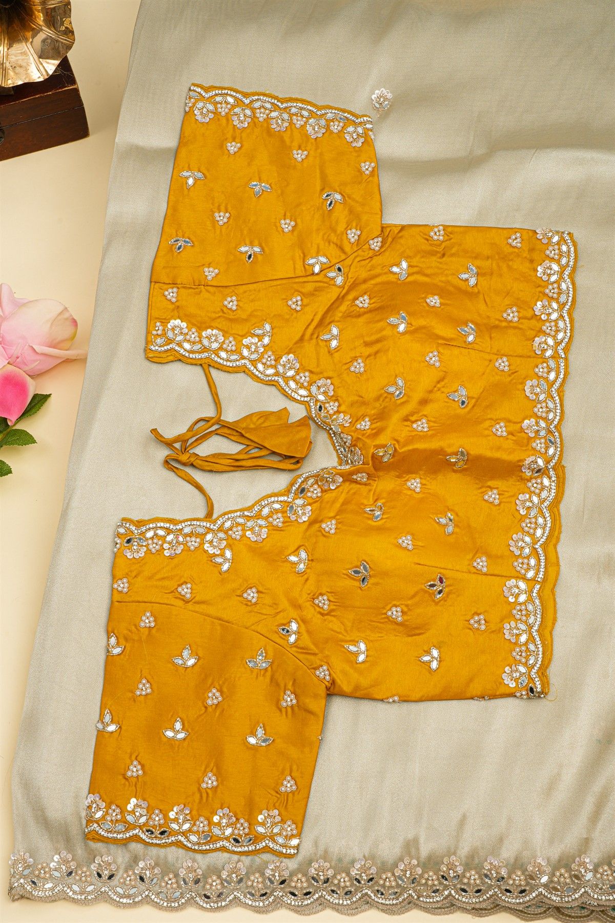 Designer Tissue Off White Saree