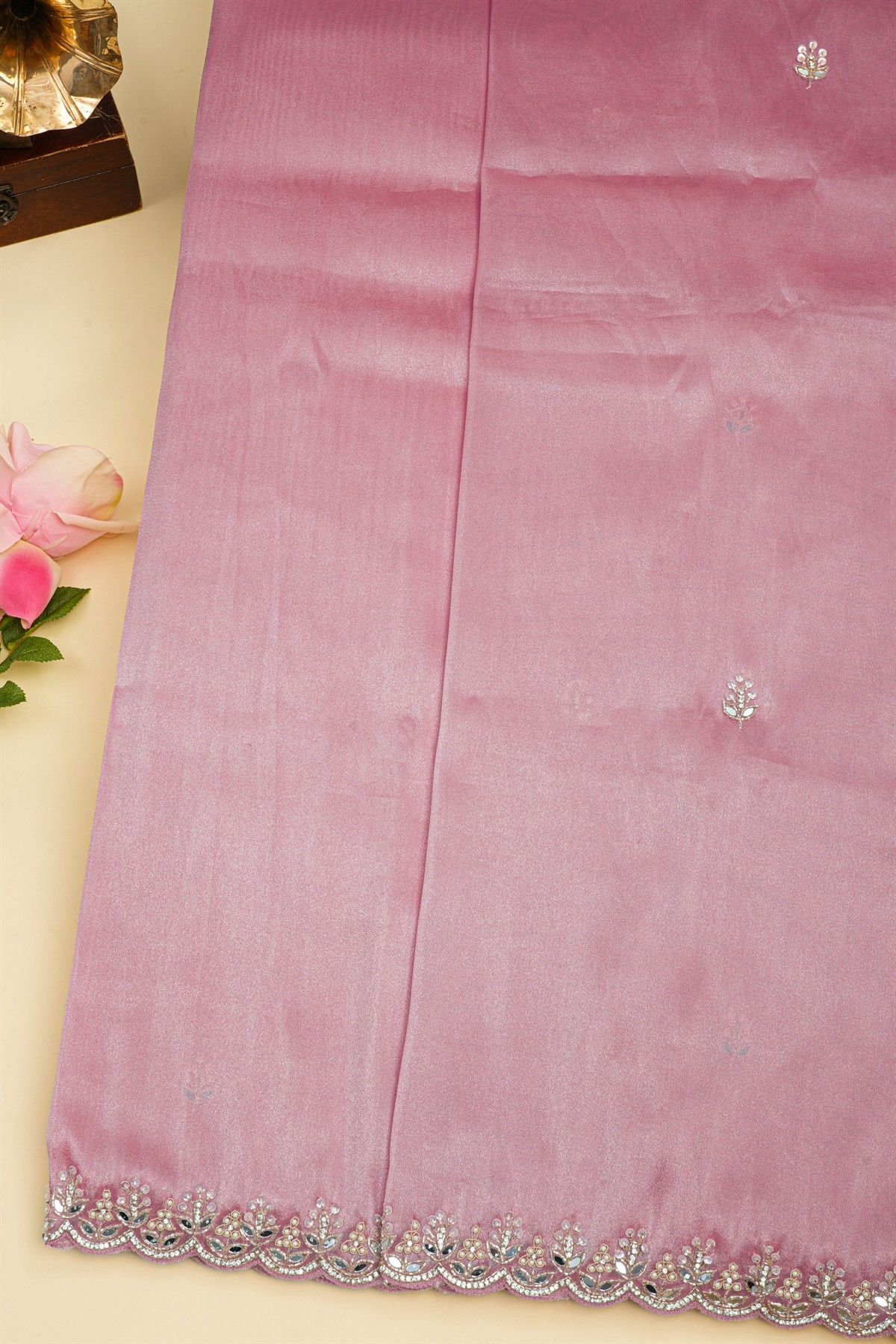Designer Tissue Pink Saree