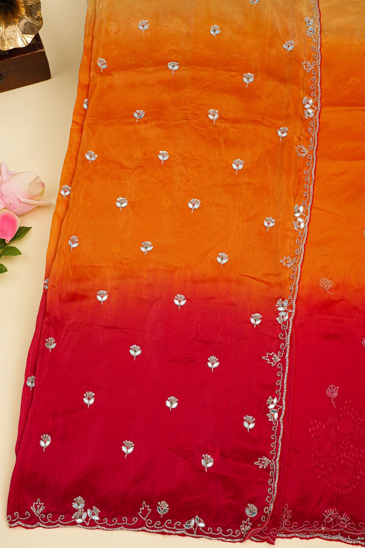 Designer Silk Multi-Colour Saree