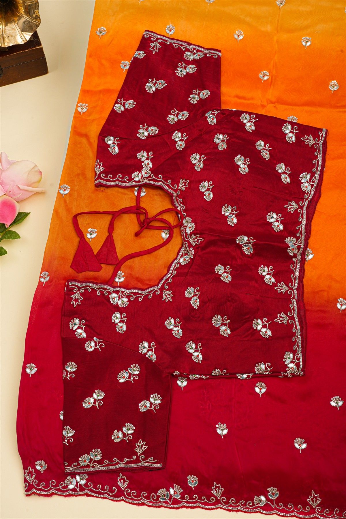 Designer Silk Multi-Colour Saree