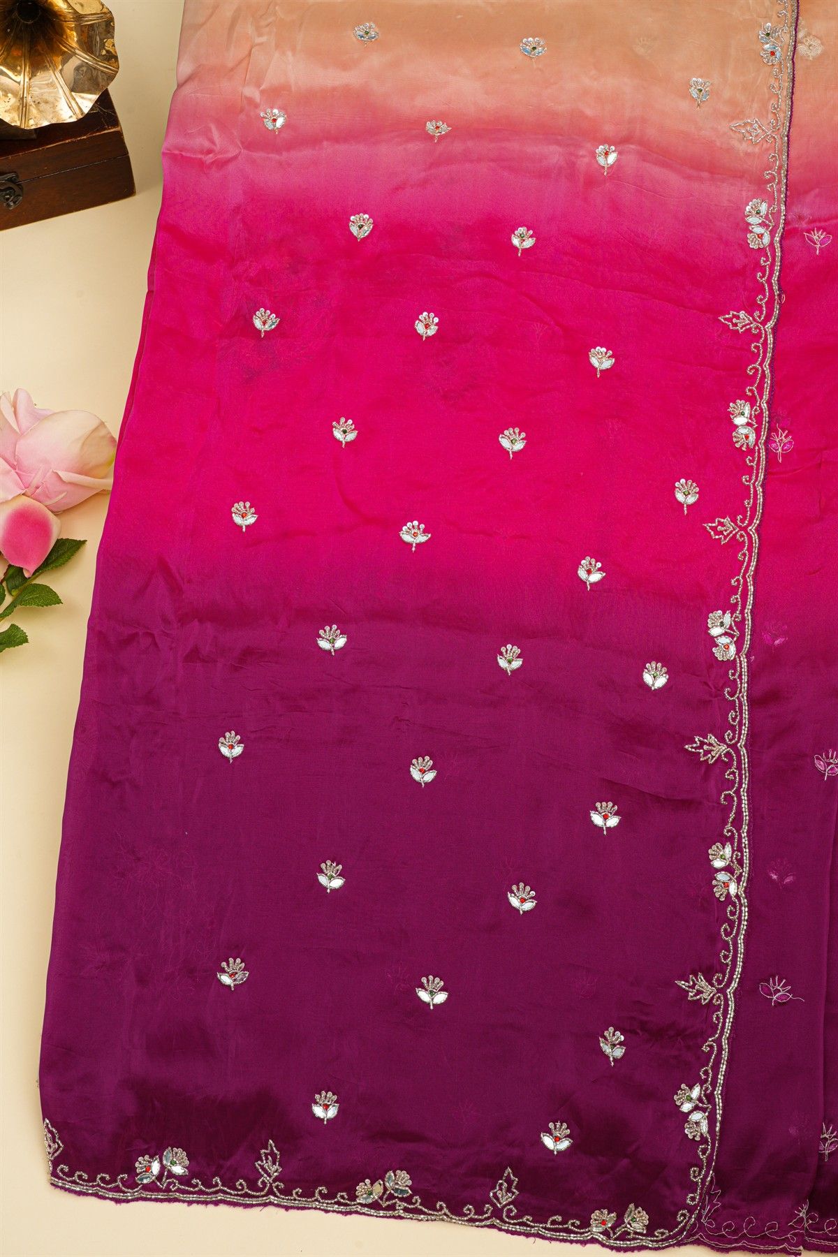 Designer Silk Multi-Colour Saree