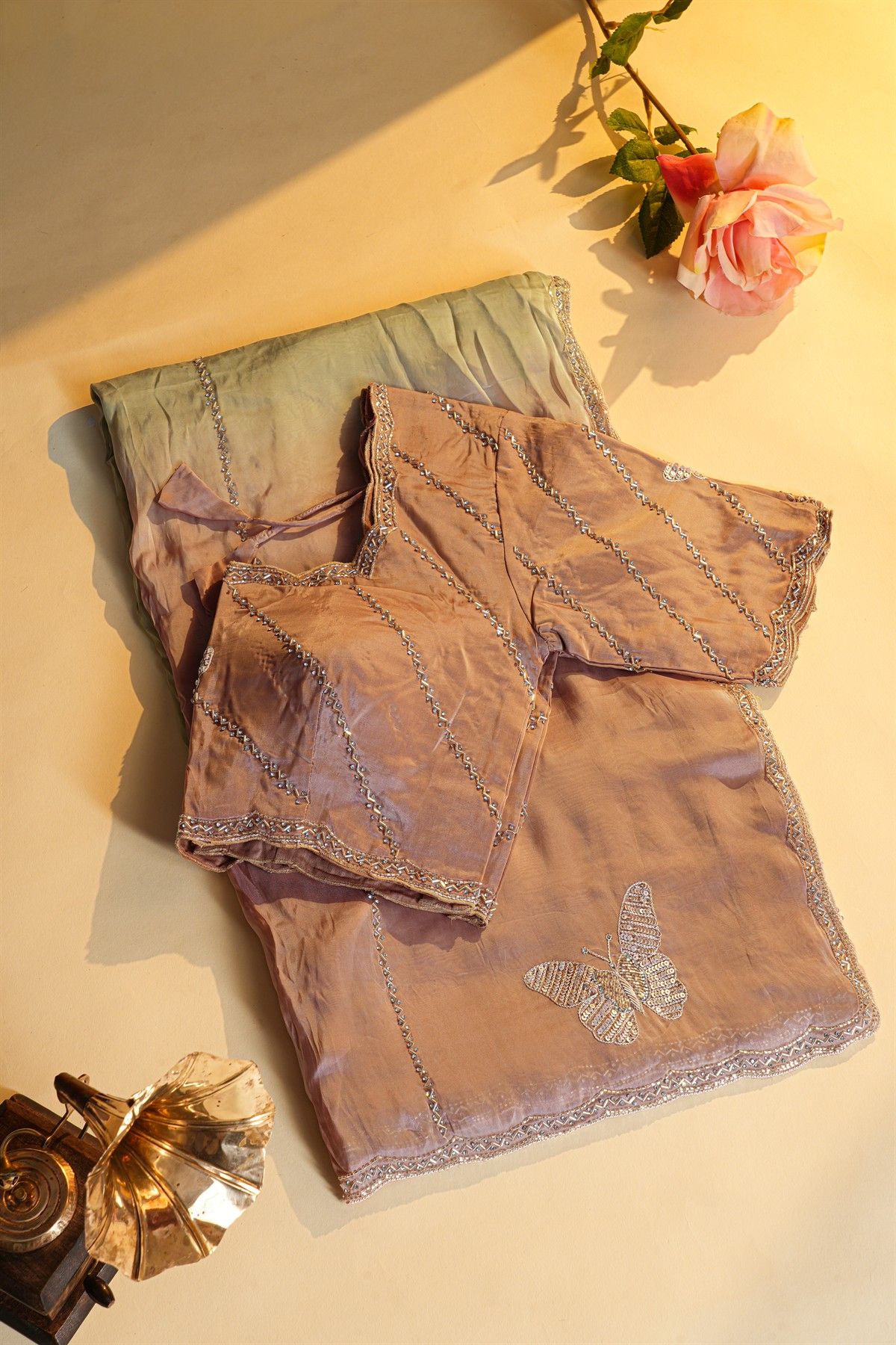 Designer Weaving Silk Dual Colour Saree