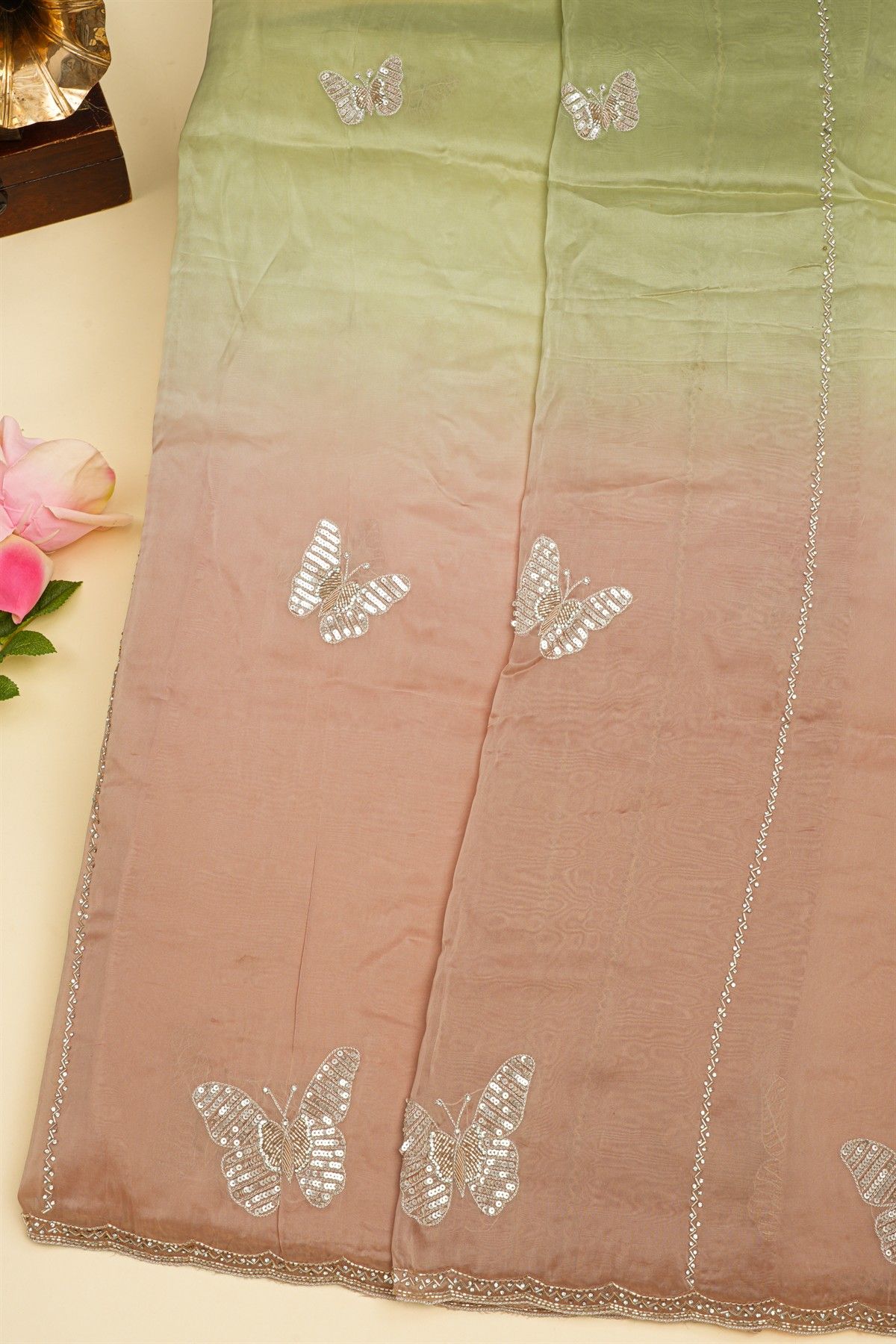 Designer Weaving Silk Dual Colour Saree