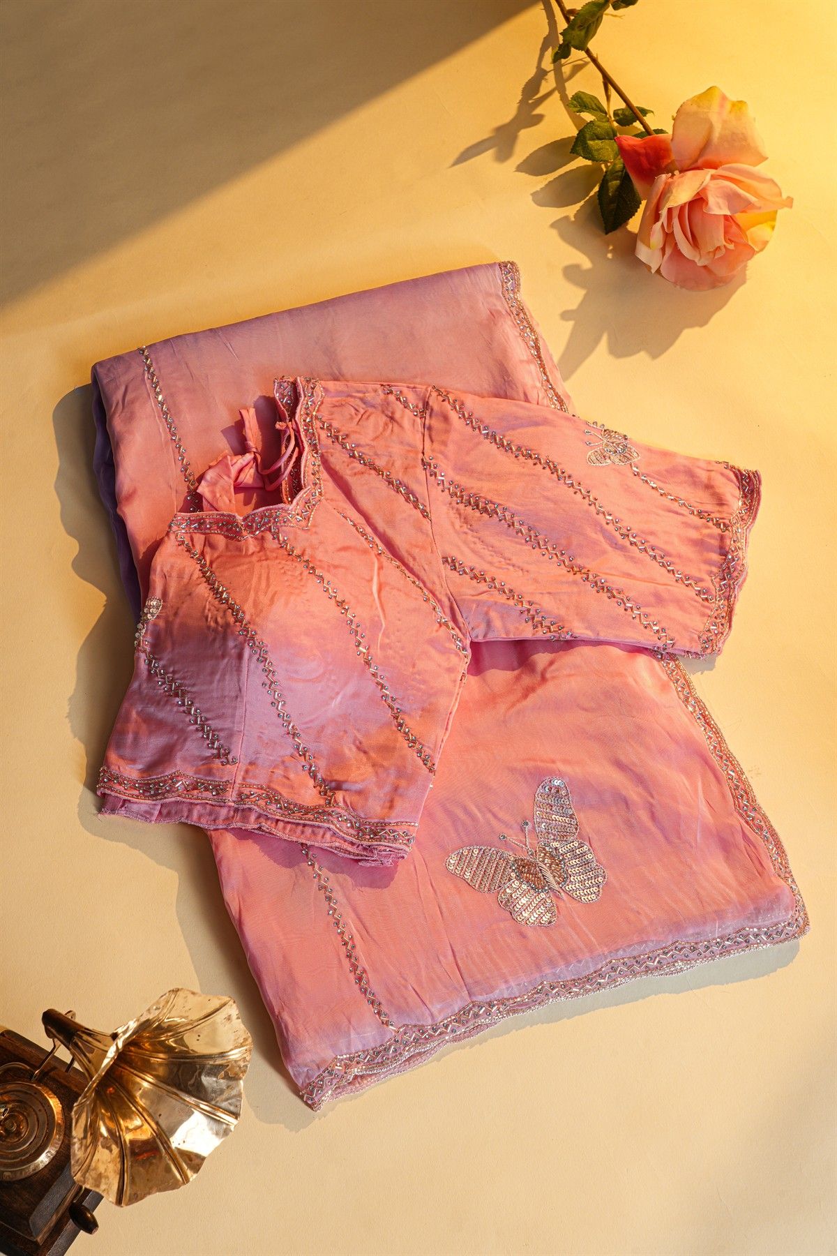 Designer Silk Dual Colour Saree