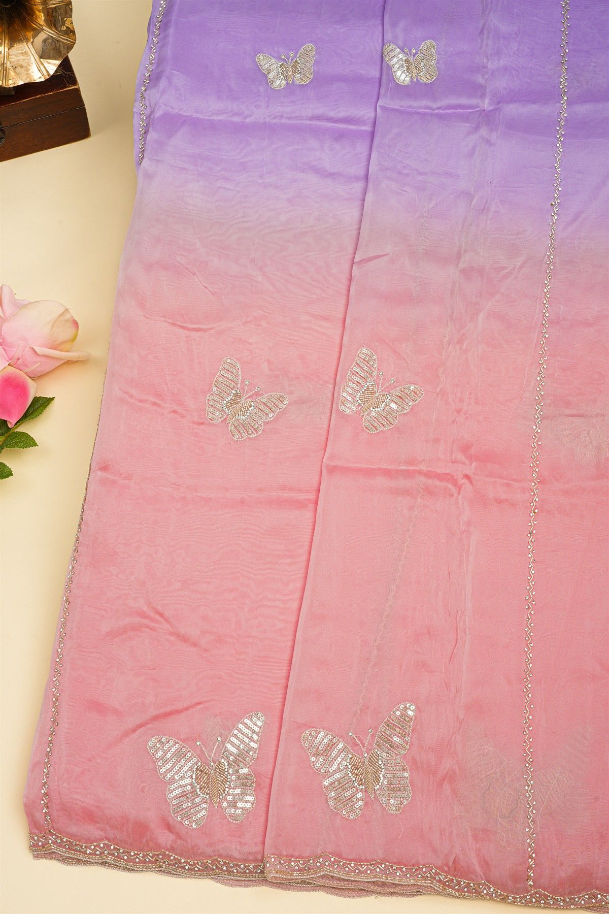 Designer Silk Dual Colour Saree