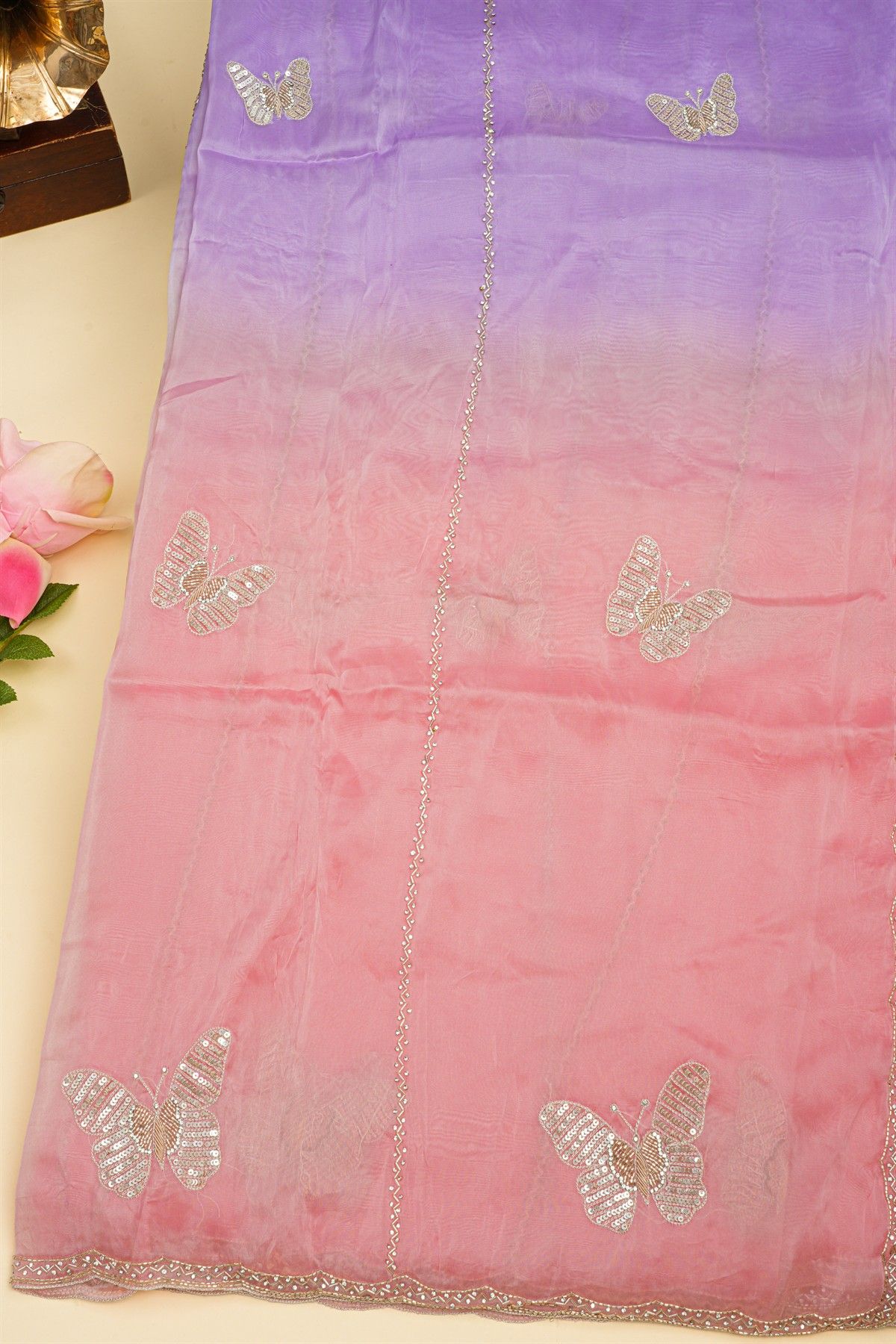 Designer Silk Dual Colour Saree