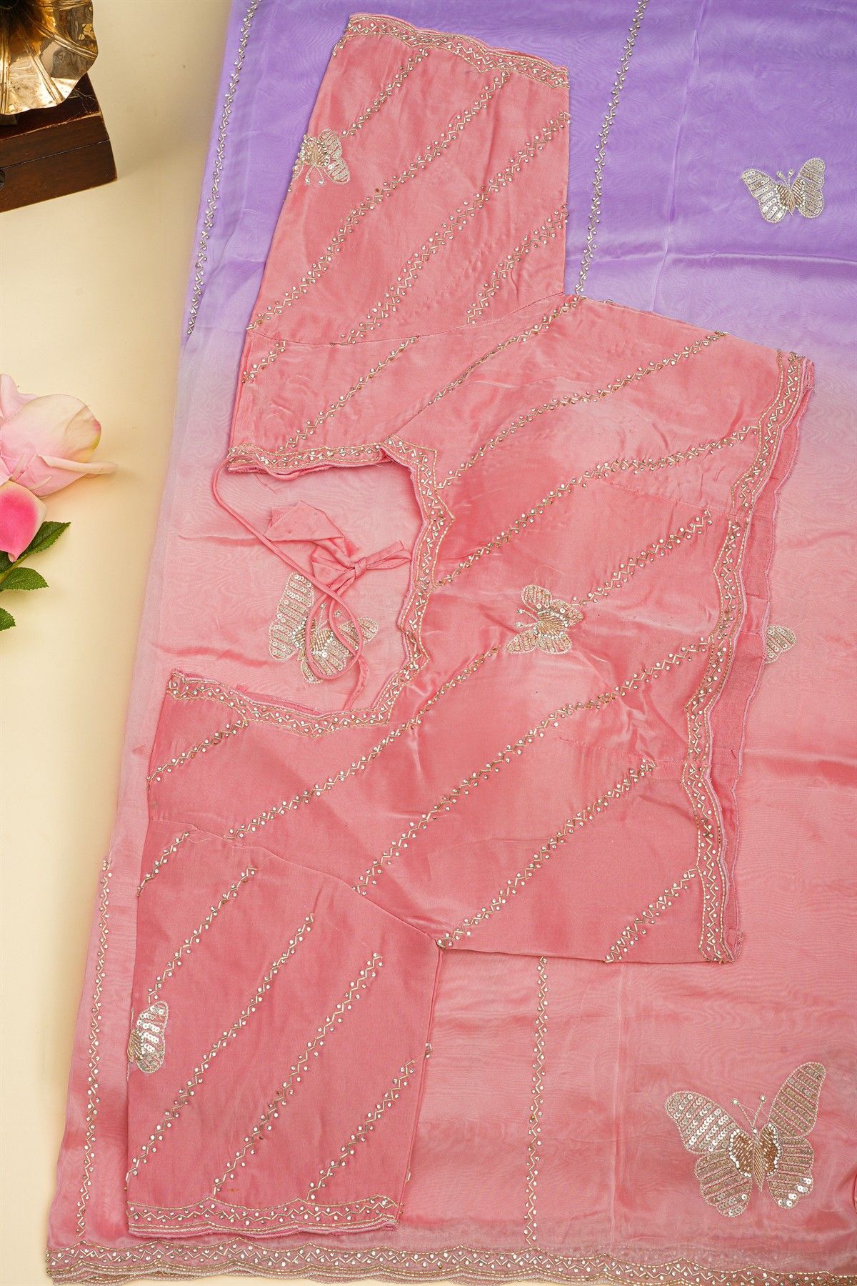 Designer Silk Dual Colour Saree