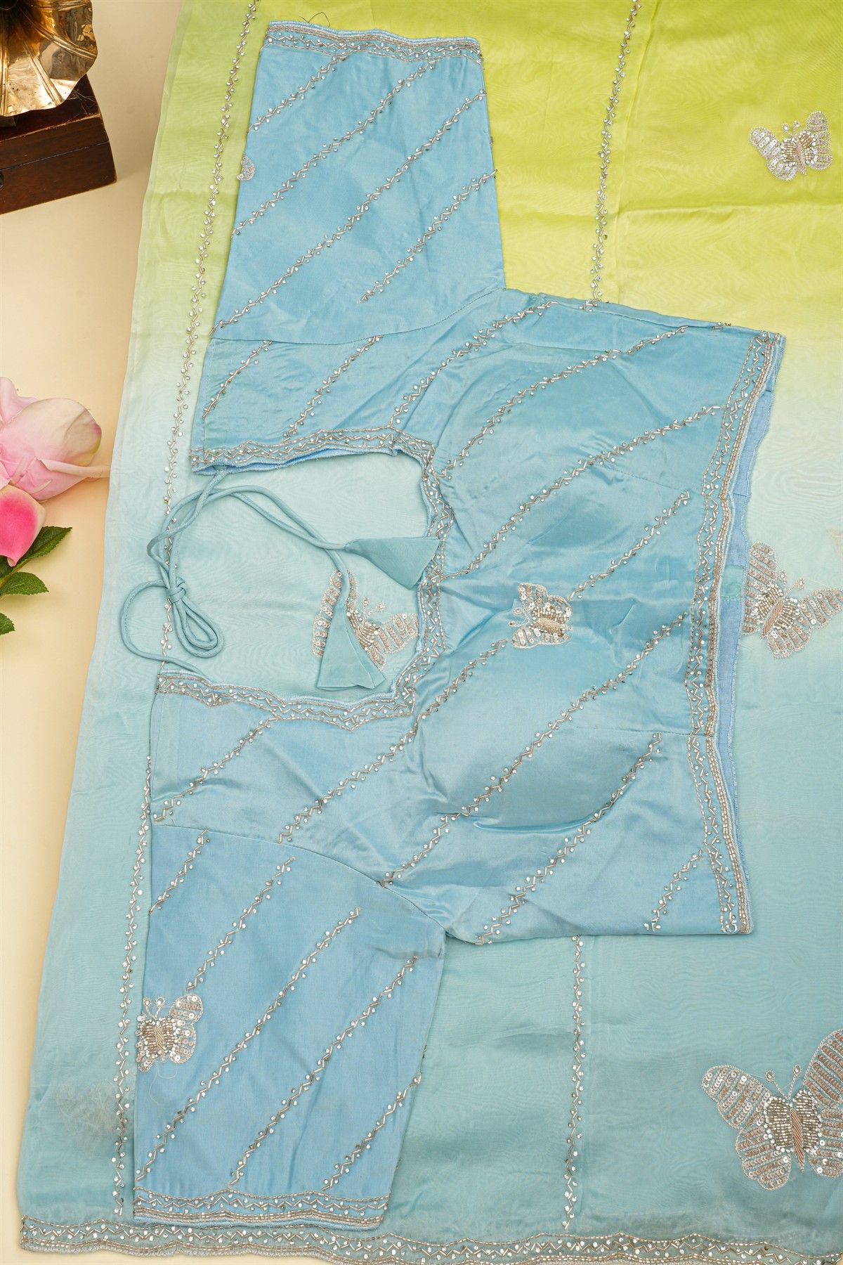 Designer Silk Dual Colour Saree