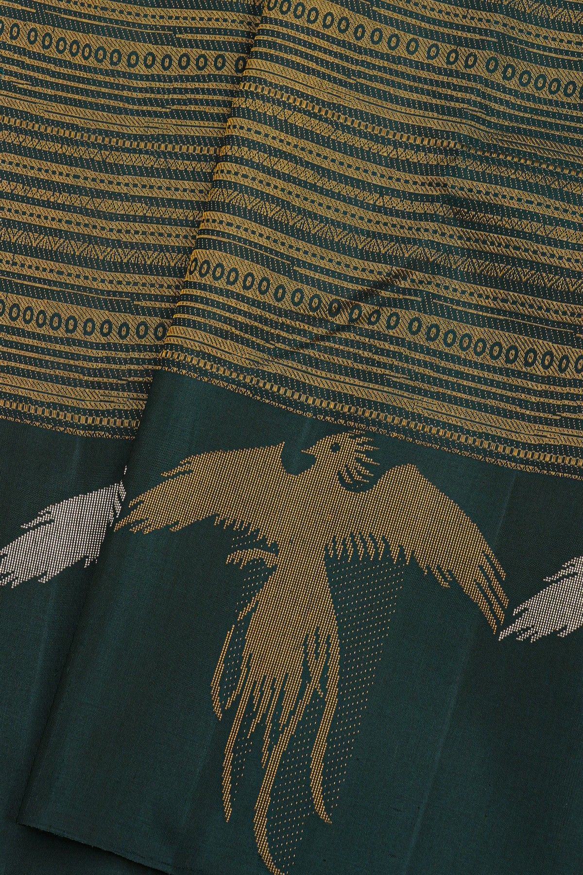 Kancheepuram Silk Bottle Green Saree