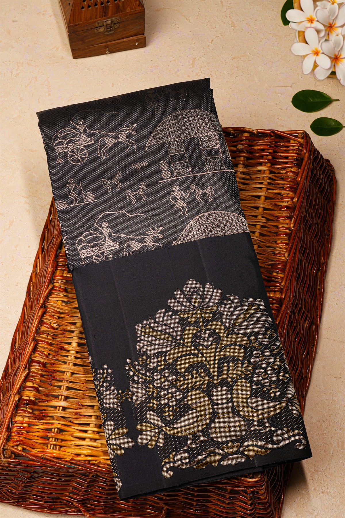 Kancheepuram Silk Black Saree