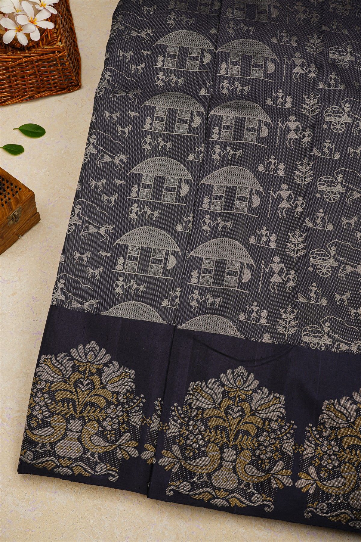 Kancheepuram Silk Black Saree