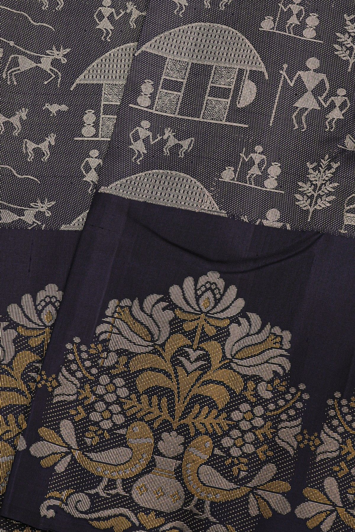 Kancheepuram Silk Black Saree