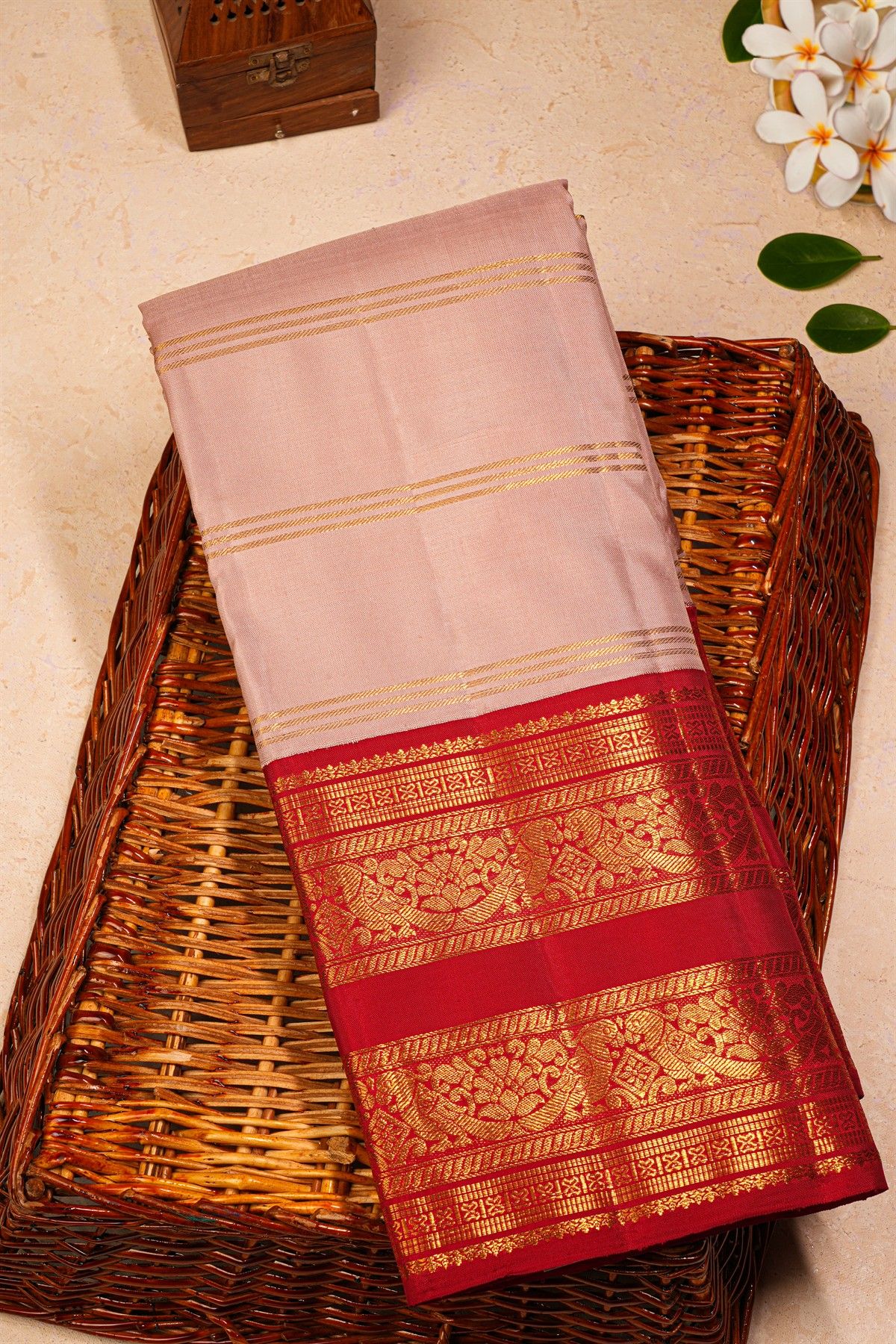 Kancheepuram Silk Baby Pink Saree