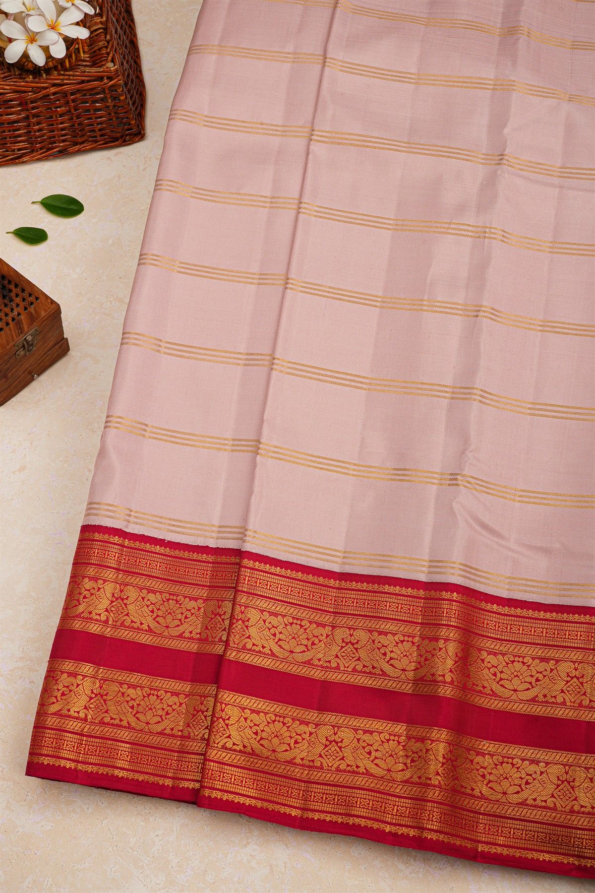 Kancheepuram Silk Baby Pink Saree