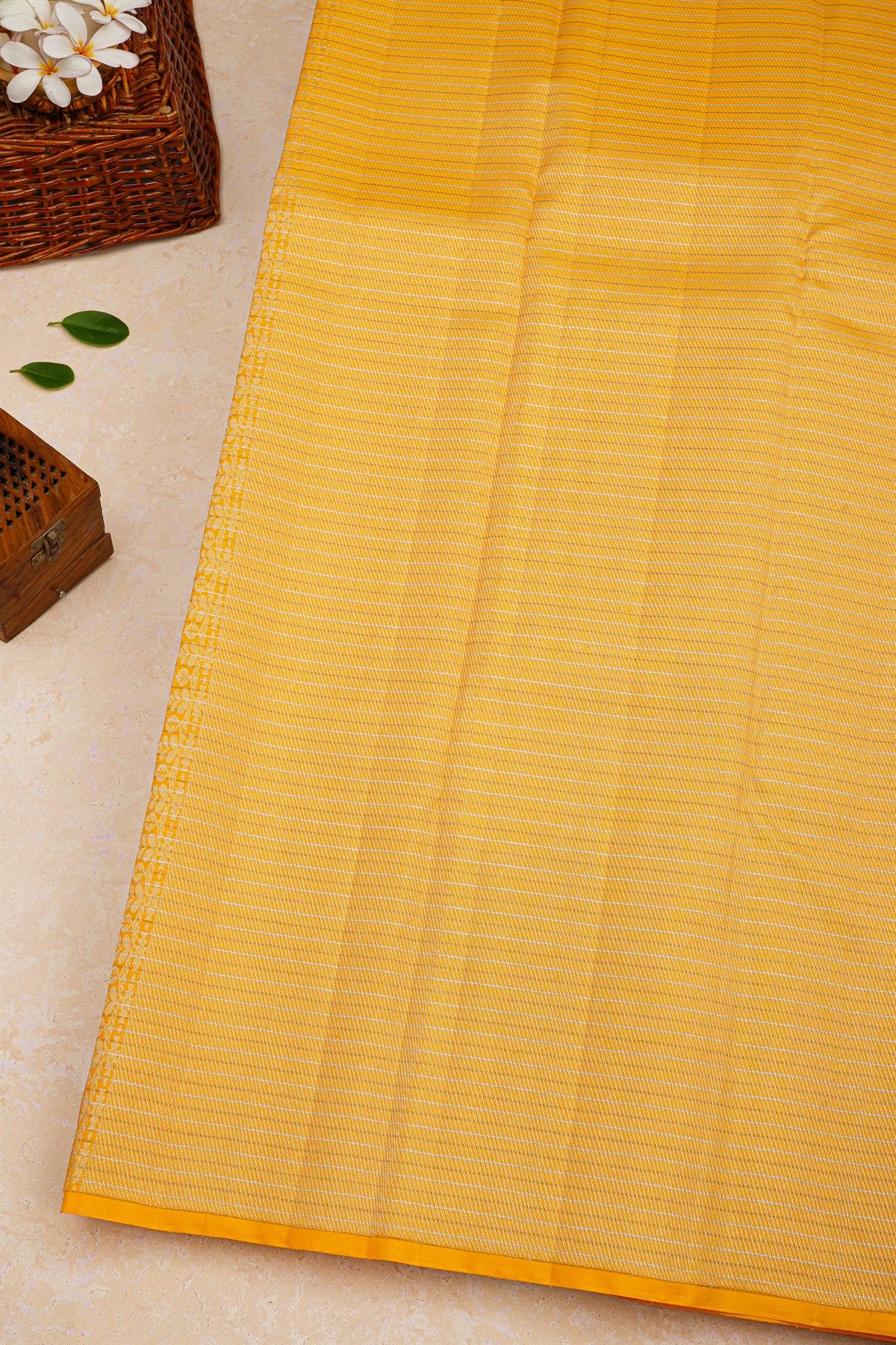 Kancheepuram Silk Yellow Saree