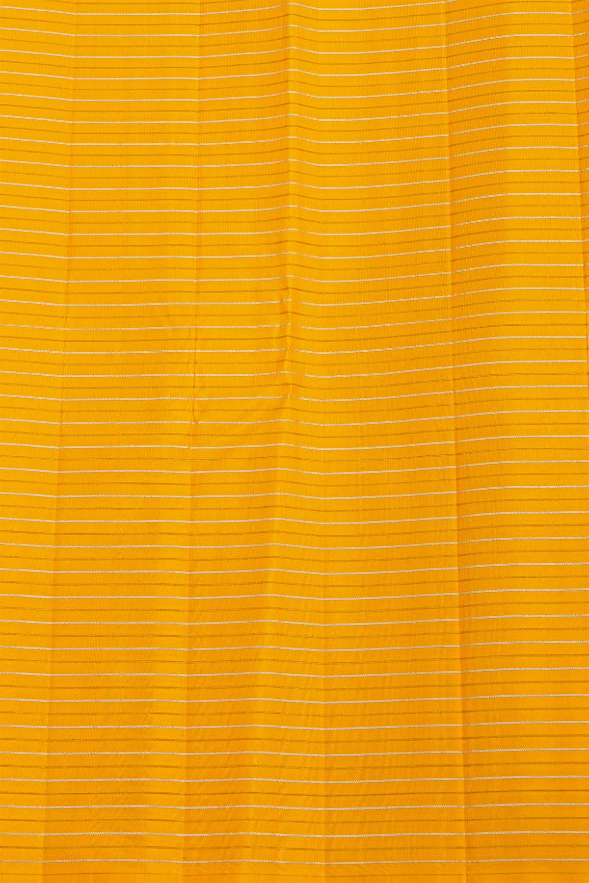 Kancheepuram Silk Yellow Saree