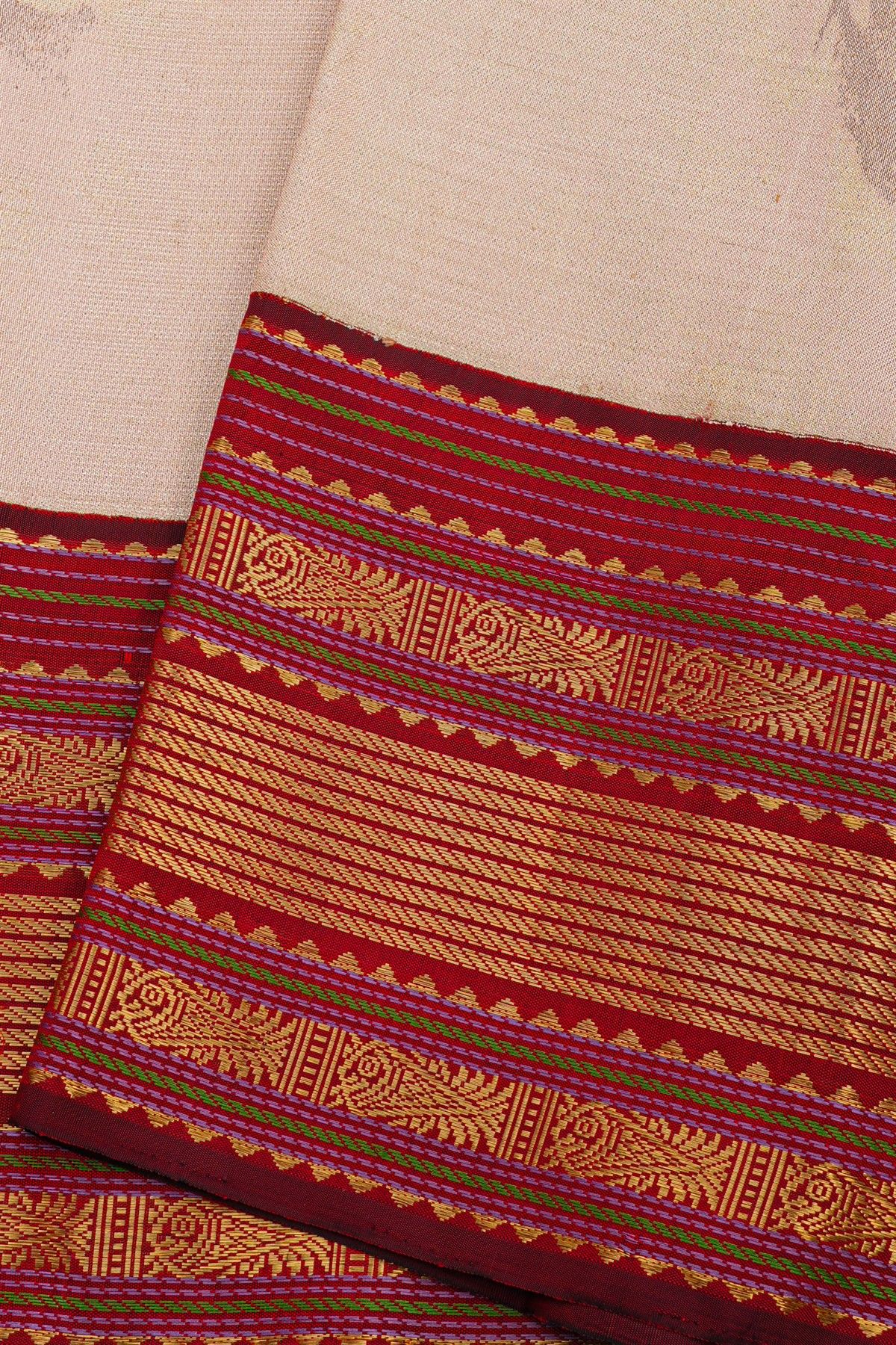 Kancheepuram Silk Off White Saree