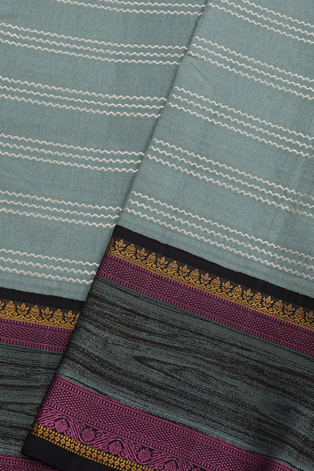 Kancheepuram Silk Ice Blue Saree