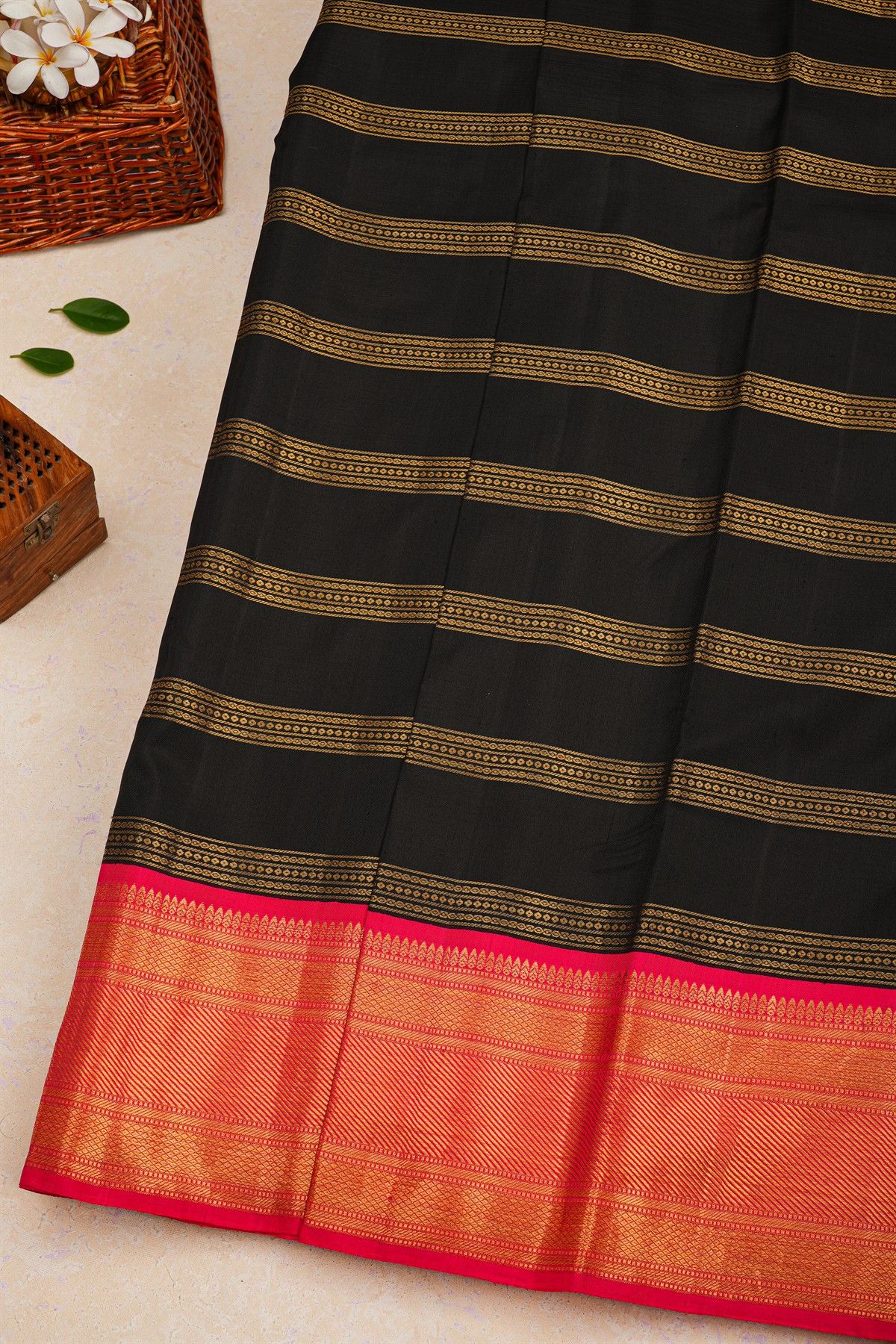 Kancheepuram Silk Black Saree