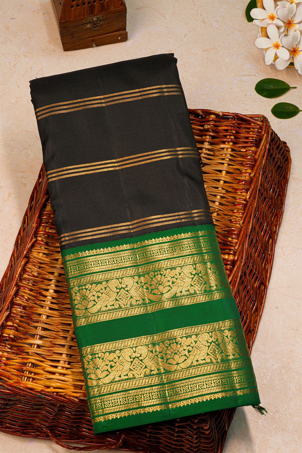 Kancheepuram Silk Black Saree