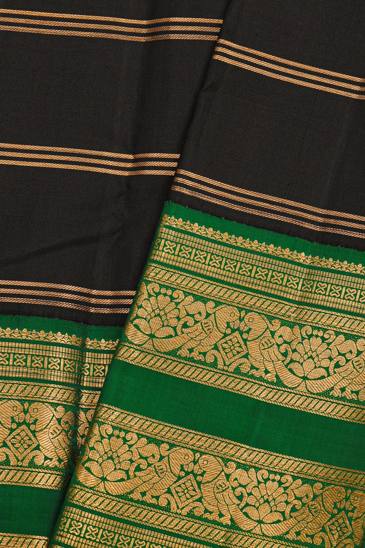 Kancheepuram Silk Black Saree