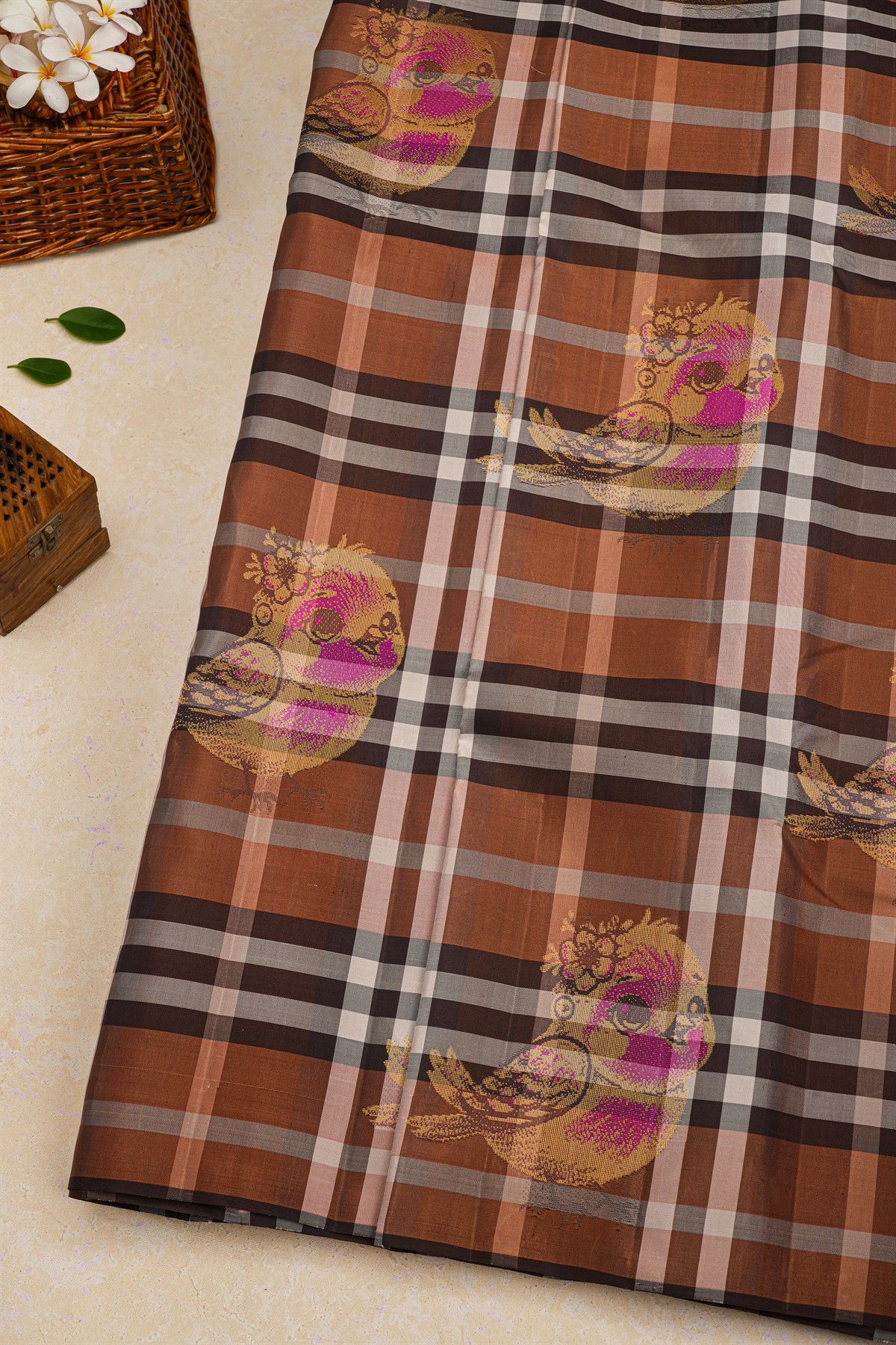 Kancheepuram Silk Multi-Colour Saree