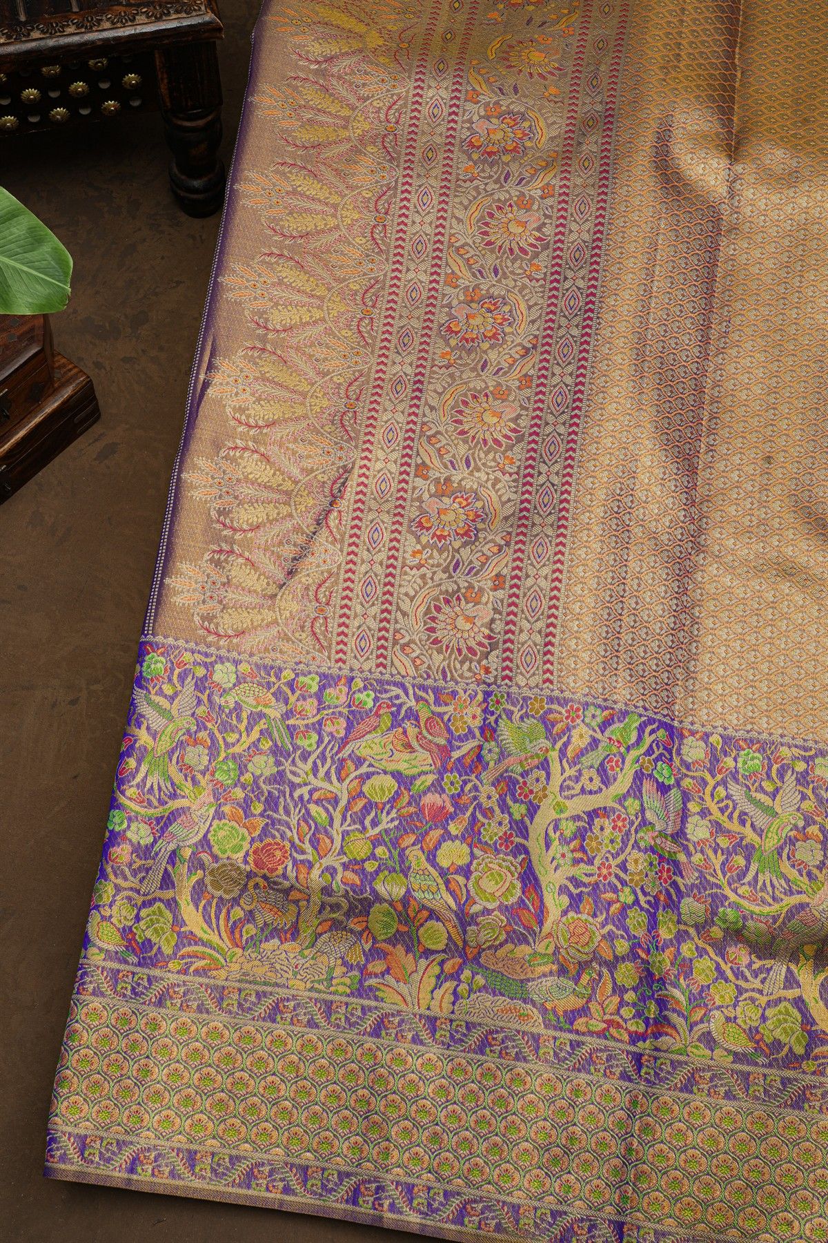Kancheepuram Silk Parrot Green Saree