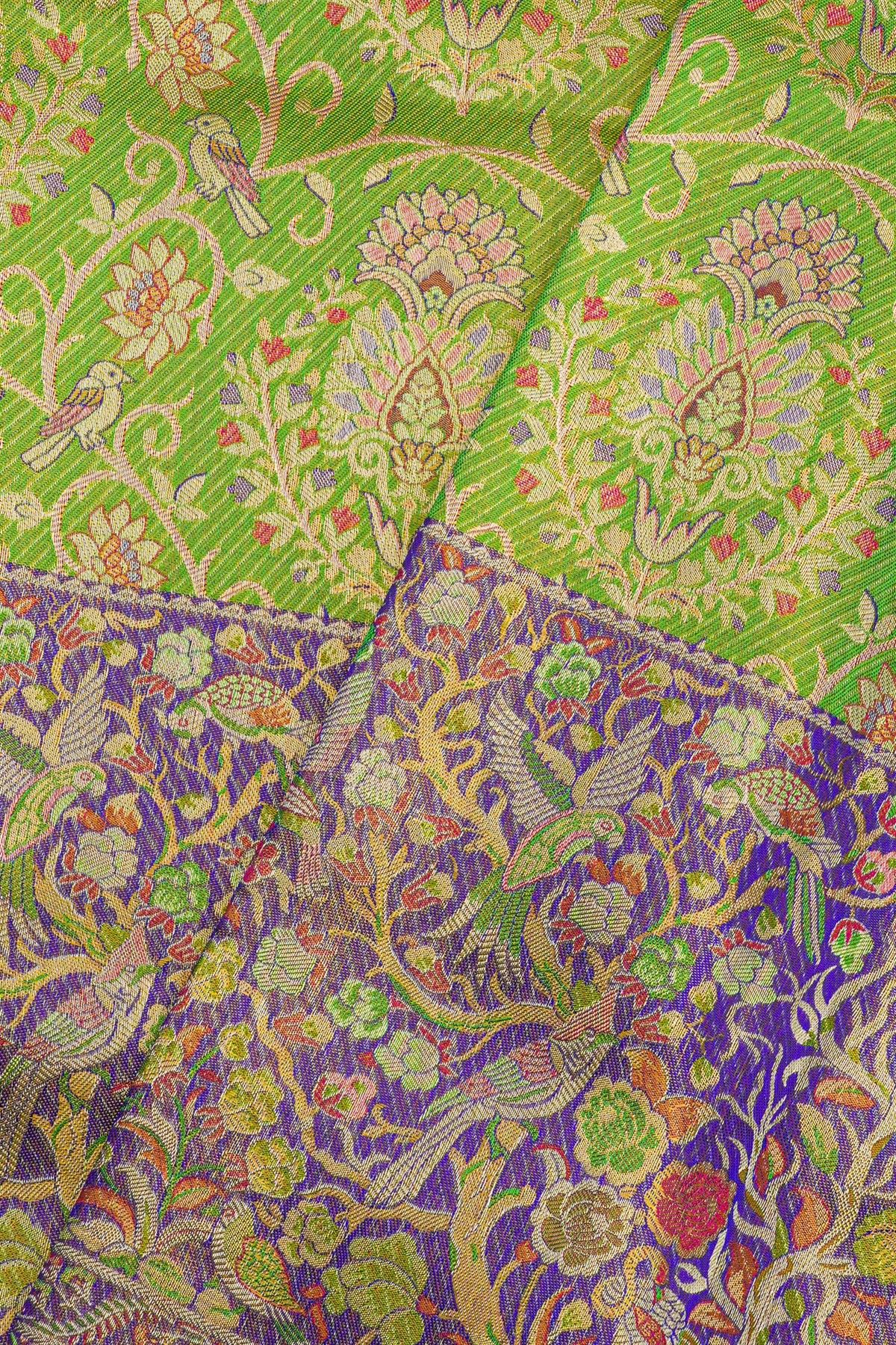 Kancheepuram Silk Parrot Green Saree