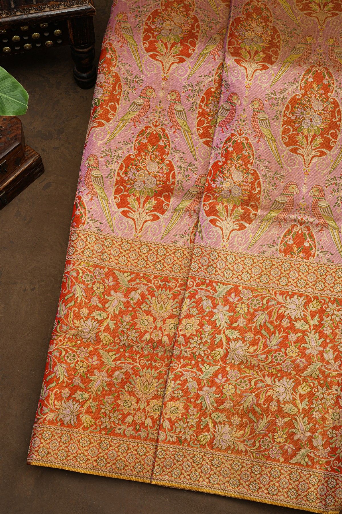 Kancheepuram Silk Baby Pink Saree