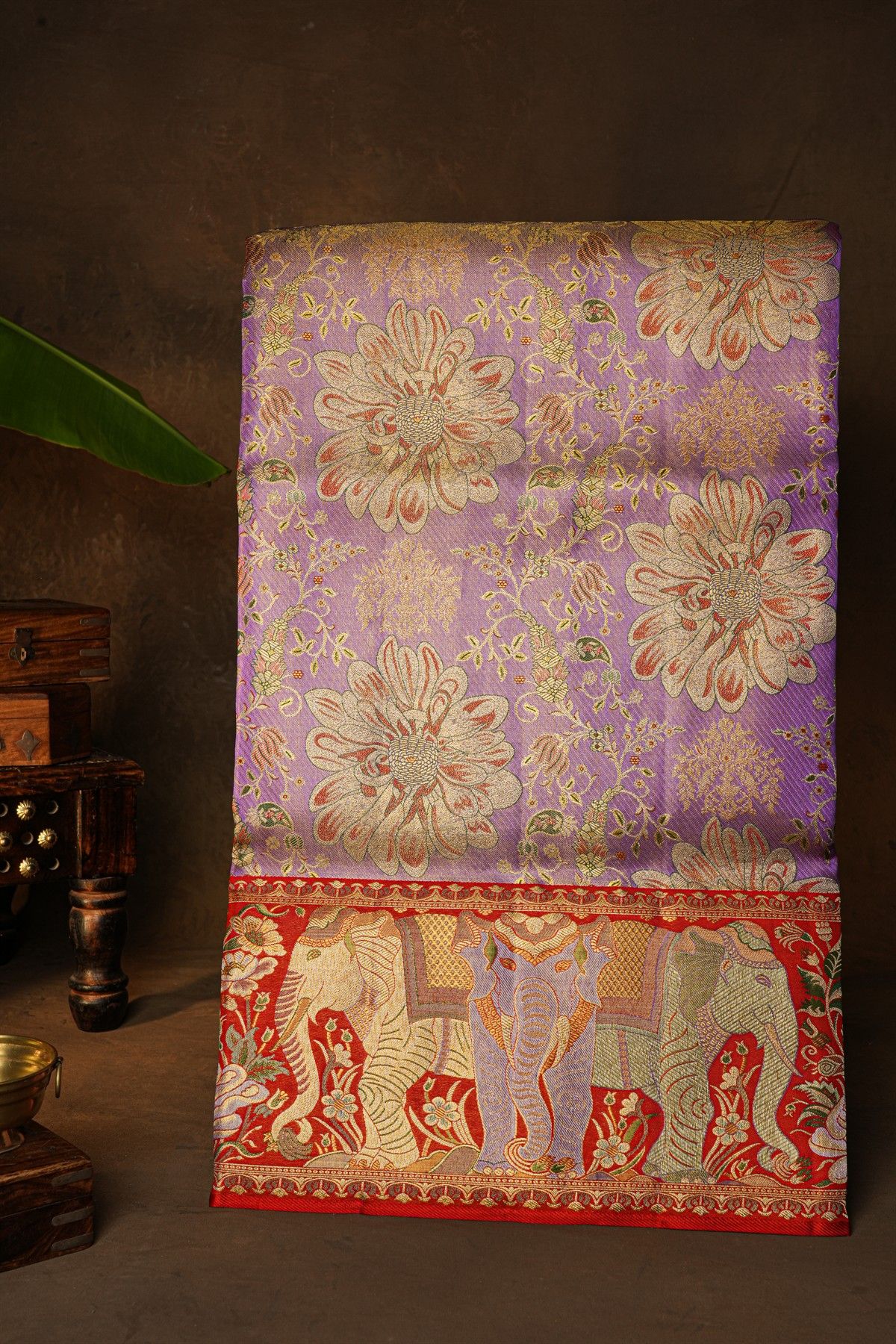 Kancheepuram Silk Lavender Saree