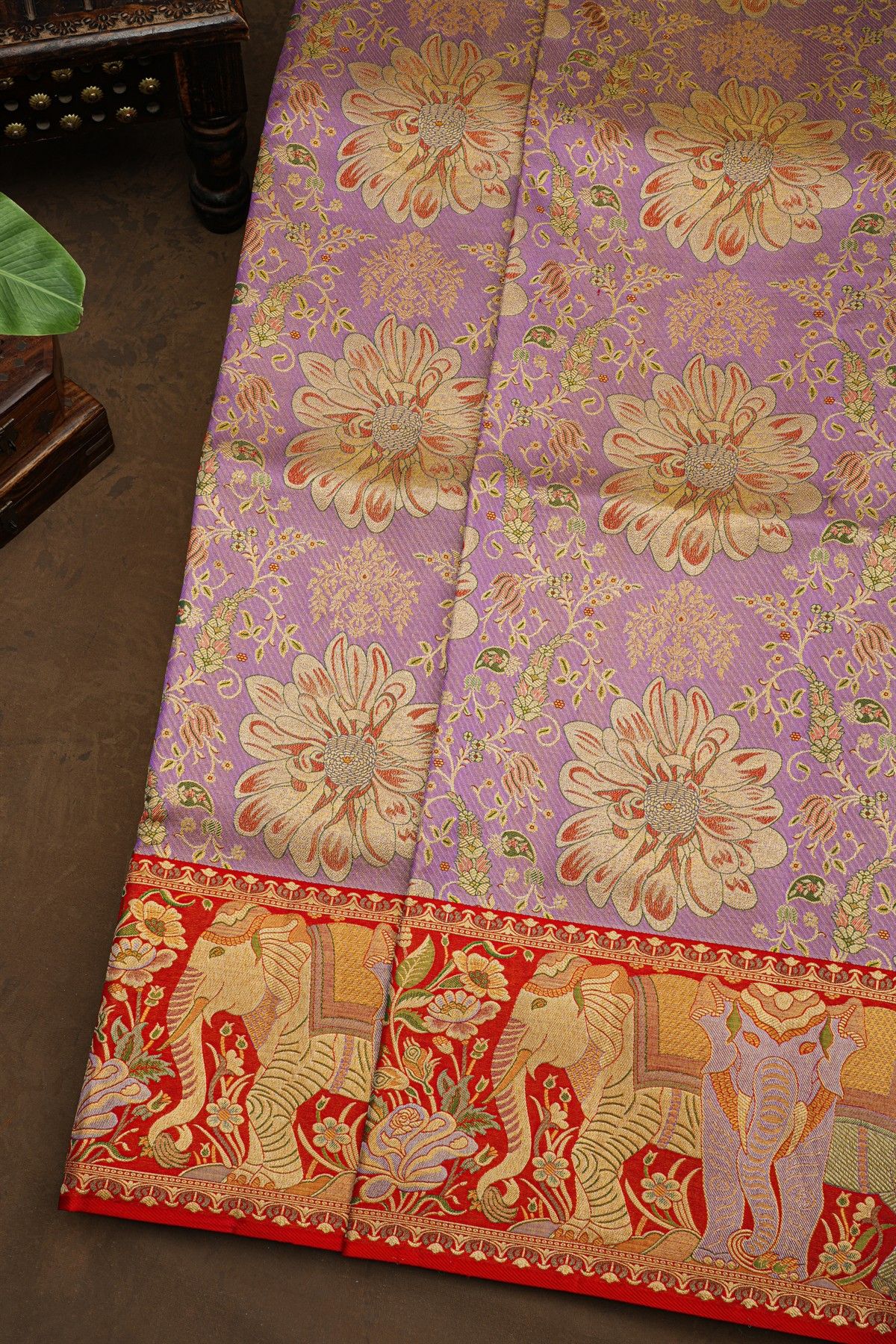 Kancheepuram Silk Lavender Saree