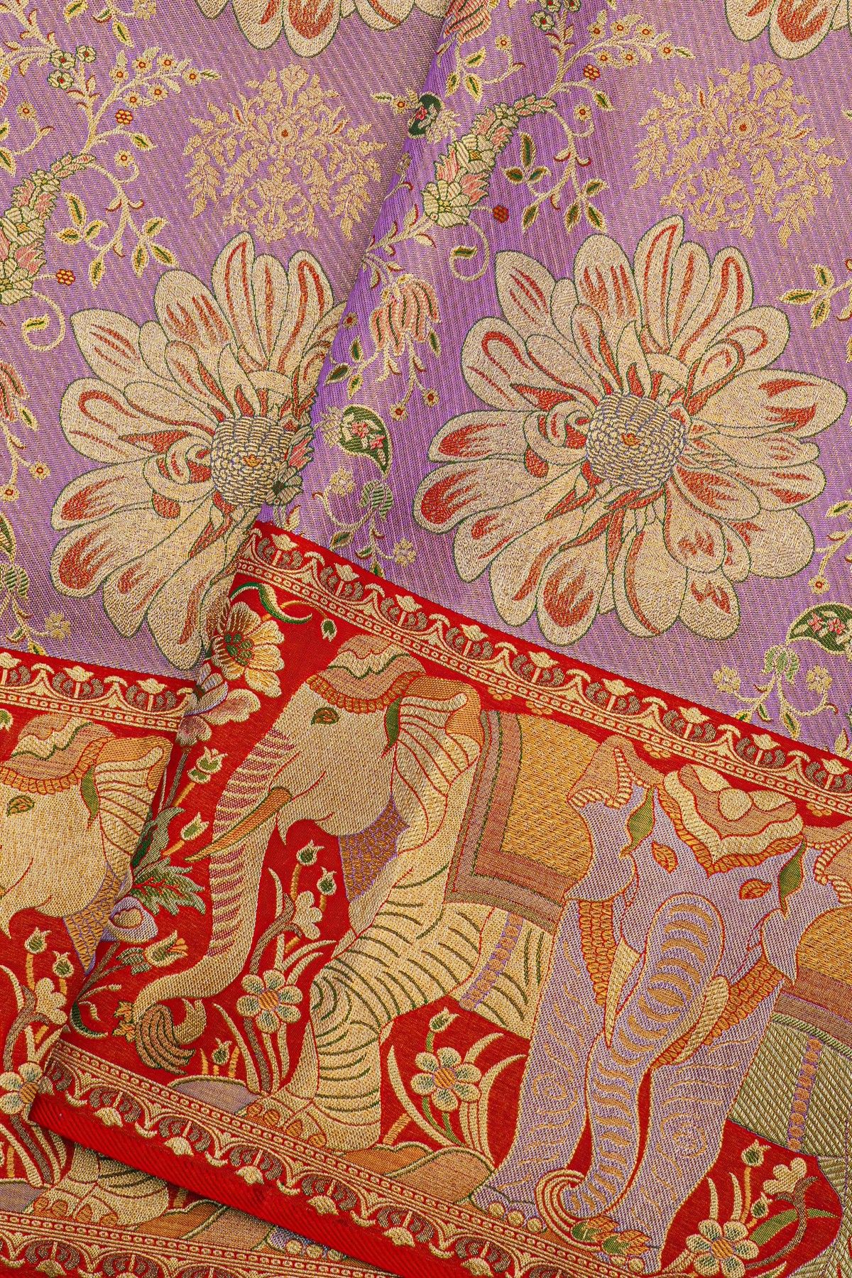 Kancheepuram Silk Lavender Saree