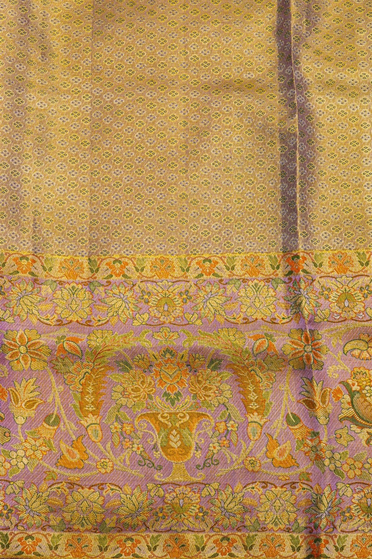 Kancheepuram Silk Orange Saree